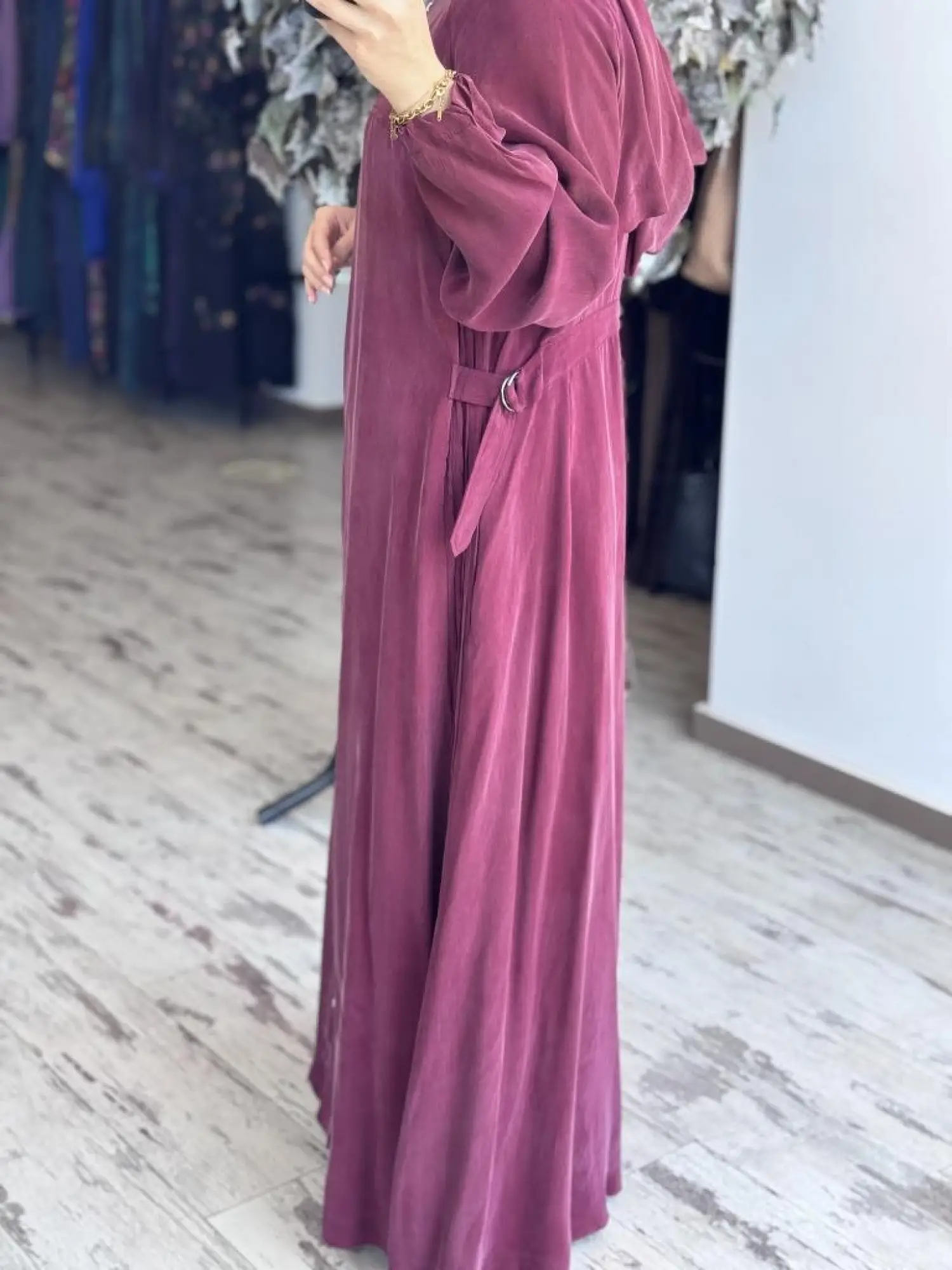 Misswhence Drape ve Yan Kemer Detaylı Cupra İpek Pardesü 37513