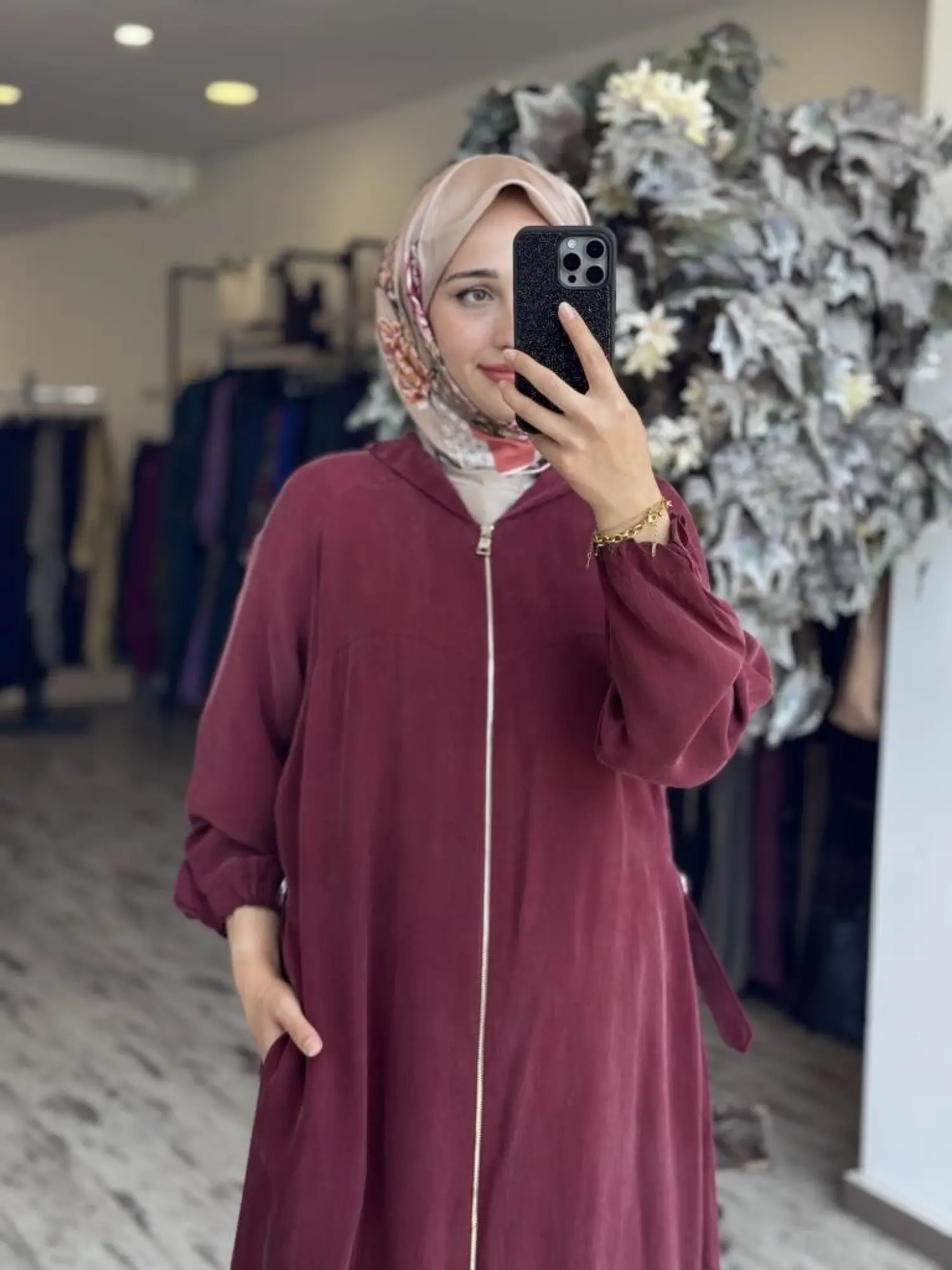 Misswhence Drape ve Yan Kemer Detaylı Cupra İpek Pardesü 37513