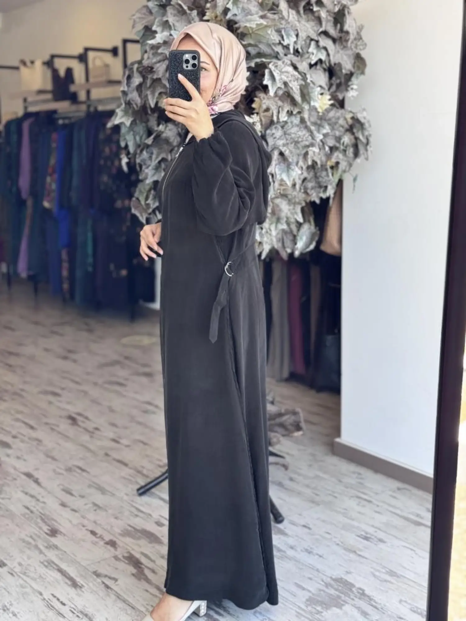 Misswhence Drape ve Yan Kemer Detaylı Cupra İpek Pardesü 37513