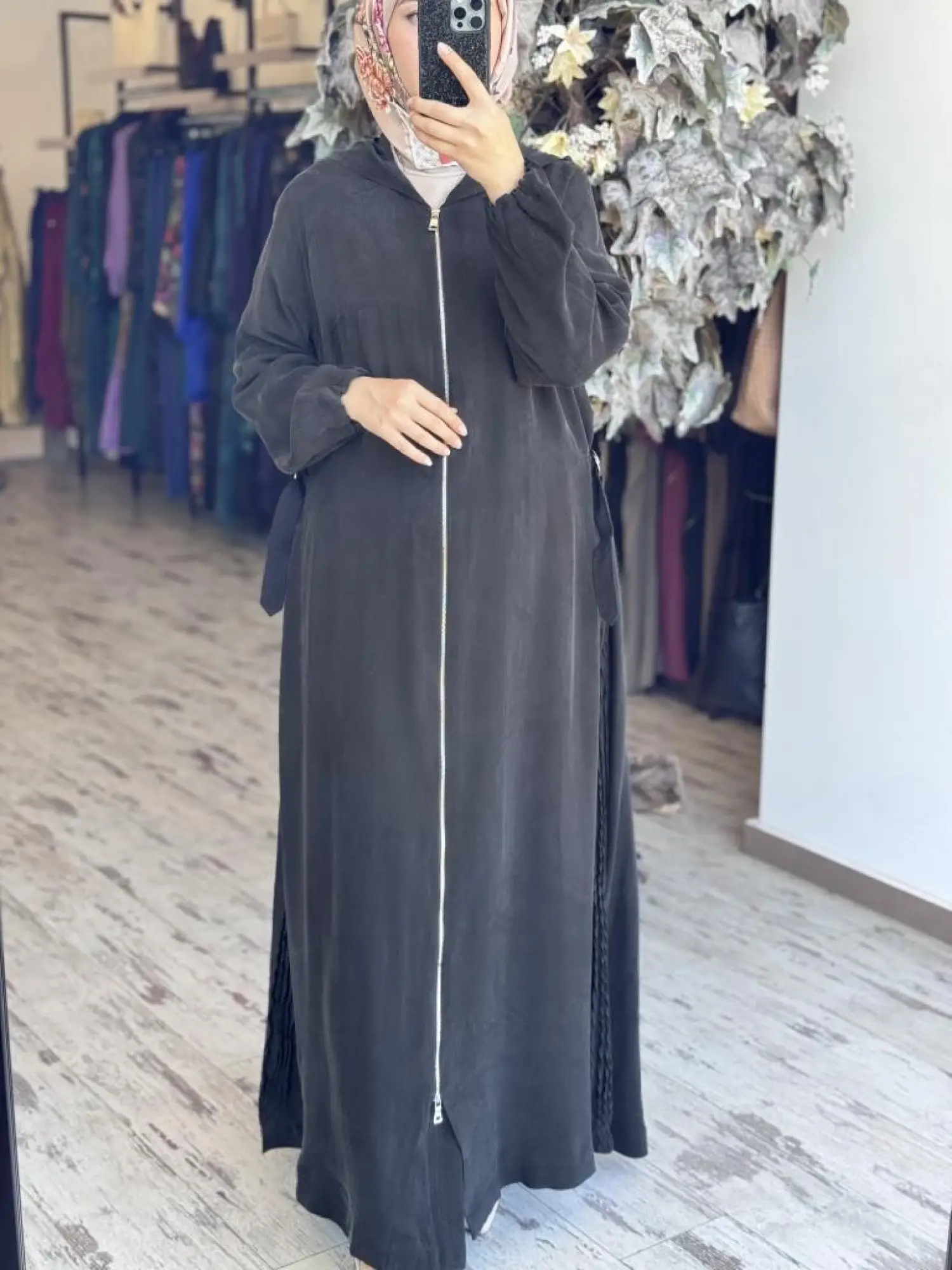 Misswhence Drape ve Yan Kemer Detaylı Cupra İpek Pardesü 37513