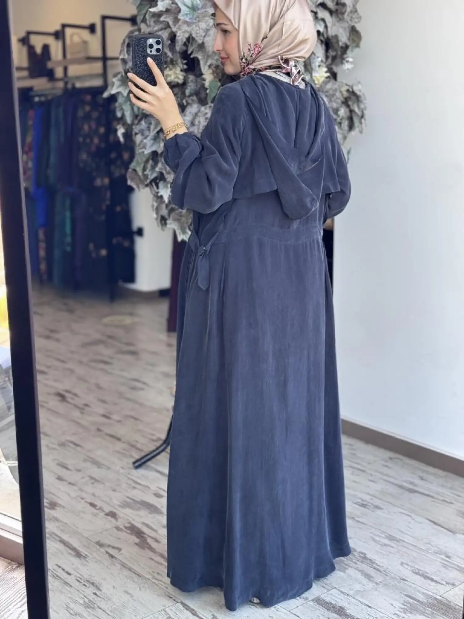 Misswhence Drape ve Yan Kemer Detaylı Cupra İpek Pardesü 37513