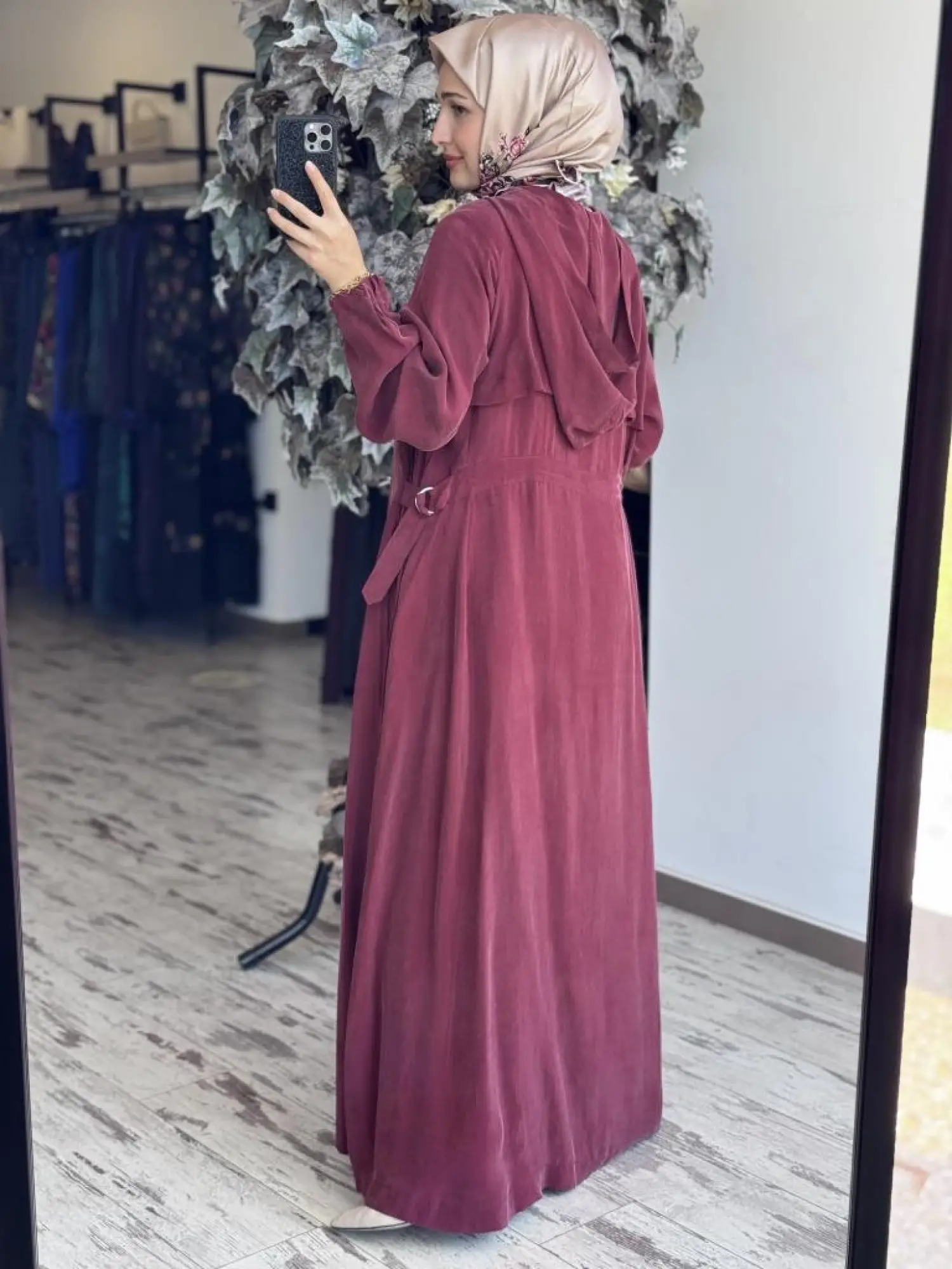 Misswhence Drape ve Yan Kemer Detaylı Cupra İpek Pardesü 37513