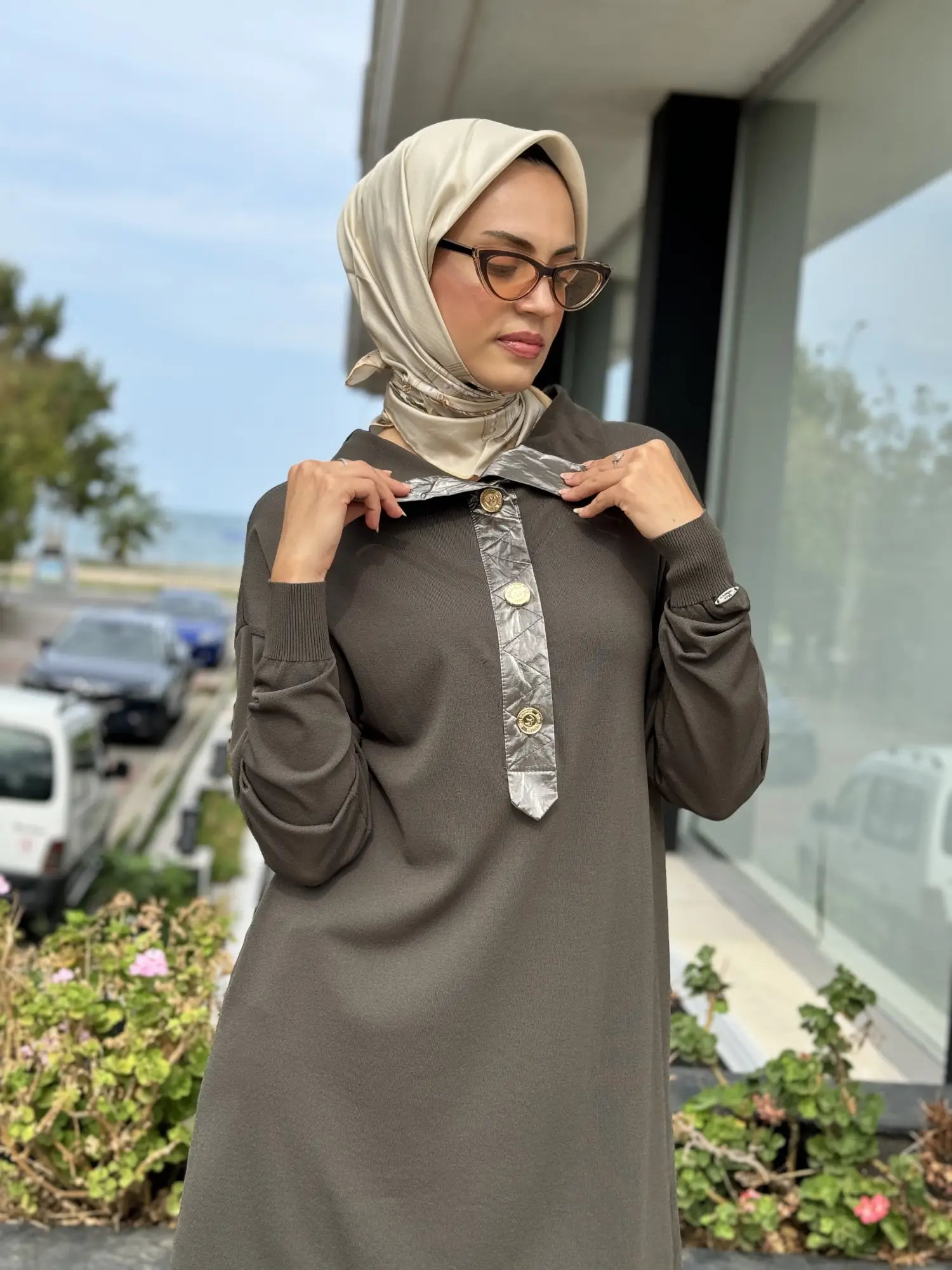 Misswhence Düğmeli Triko Tunik 36016