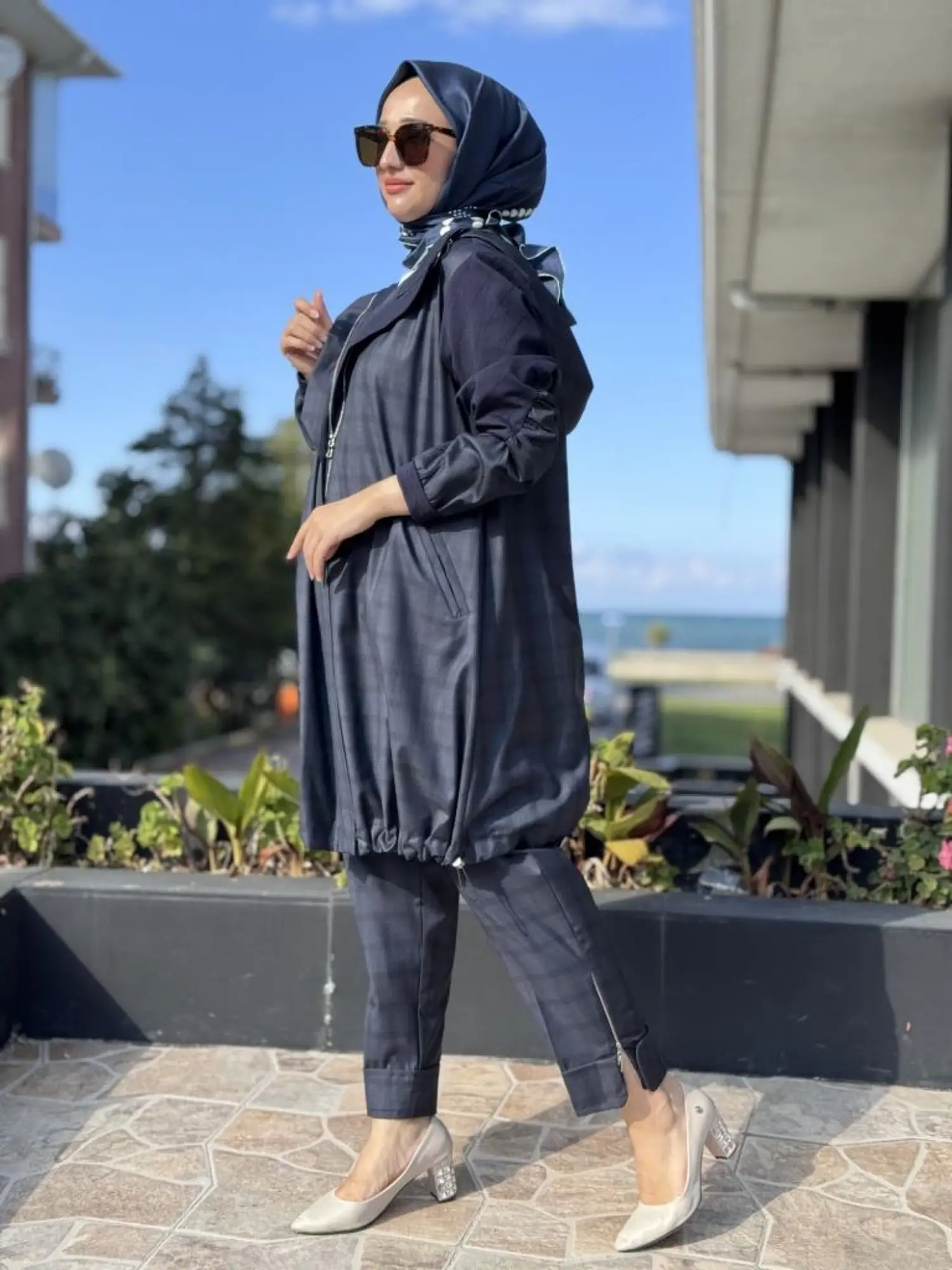 Misswhence Ekose Desenli Kap Pantolon Takım 38203