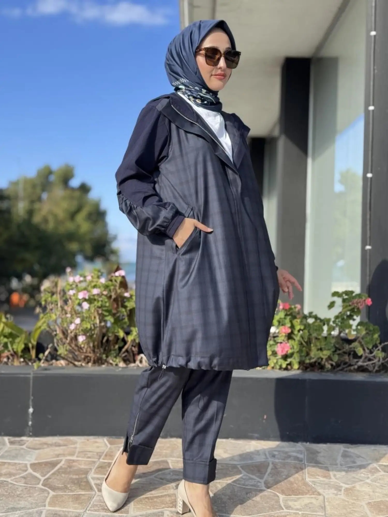 Misswhence Ekose Desenli Kap Pantolon Takım 38203