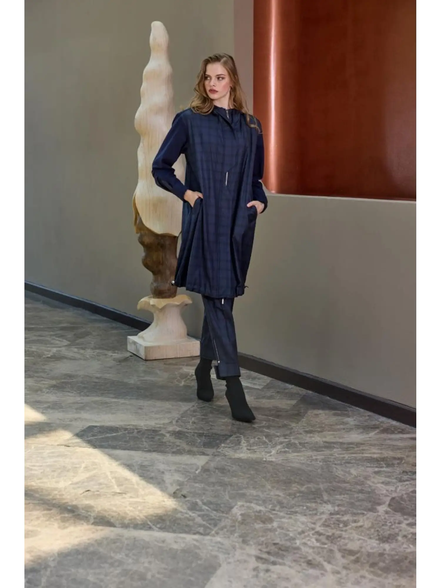 Misswhence Ekose Desenli Kap Pantolon Takım 38203