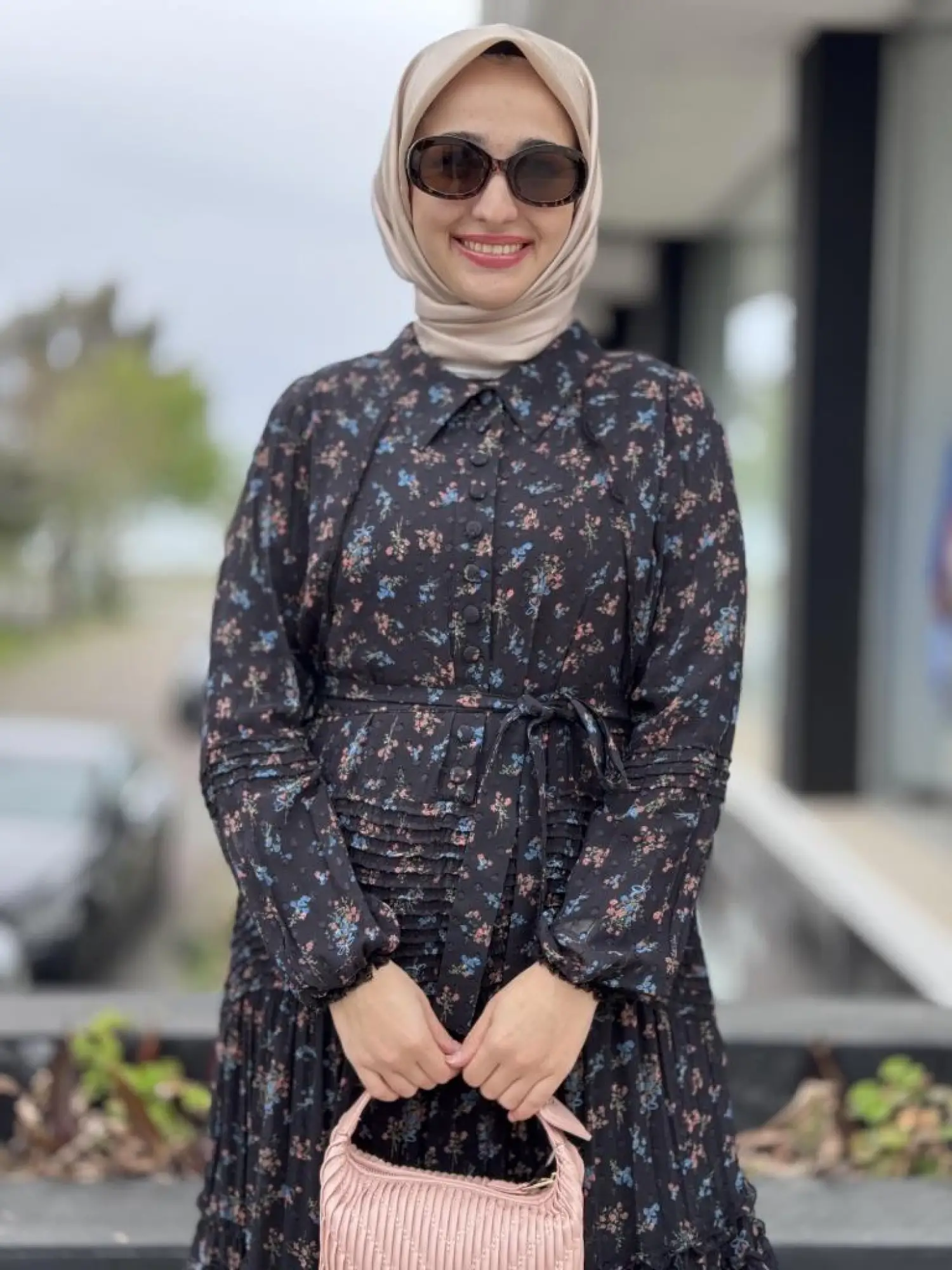 Misswhence Etek Ucu Güpürlü Şifon Detaylı Elbise 37819