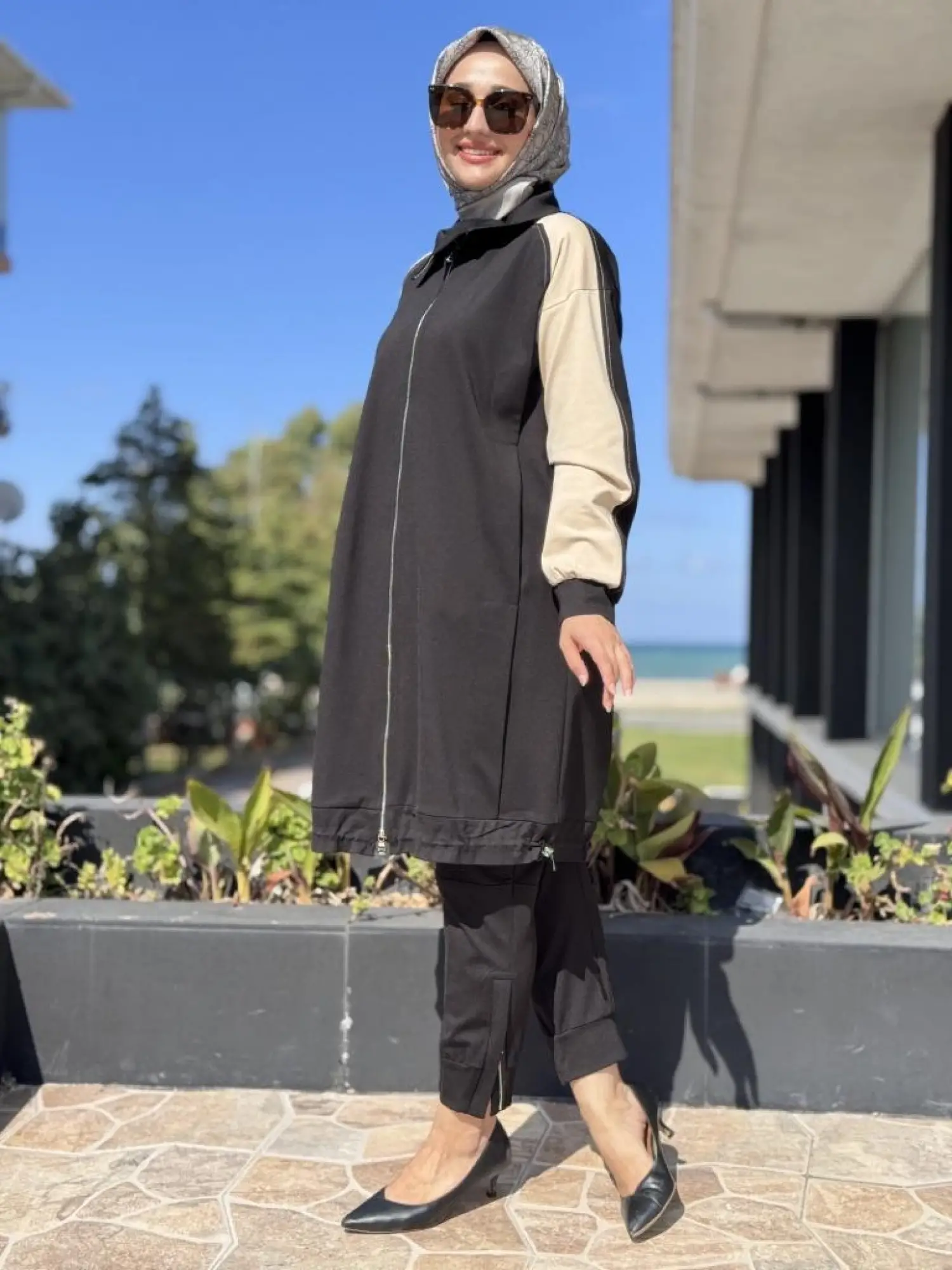 Misswhence Etek Ucu Lastikli Fermuarlı Kap 38400