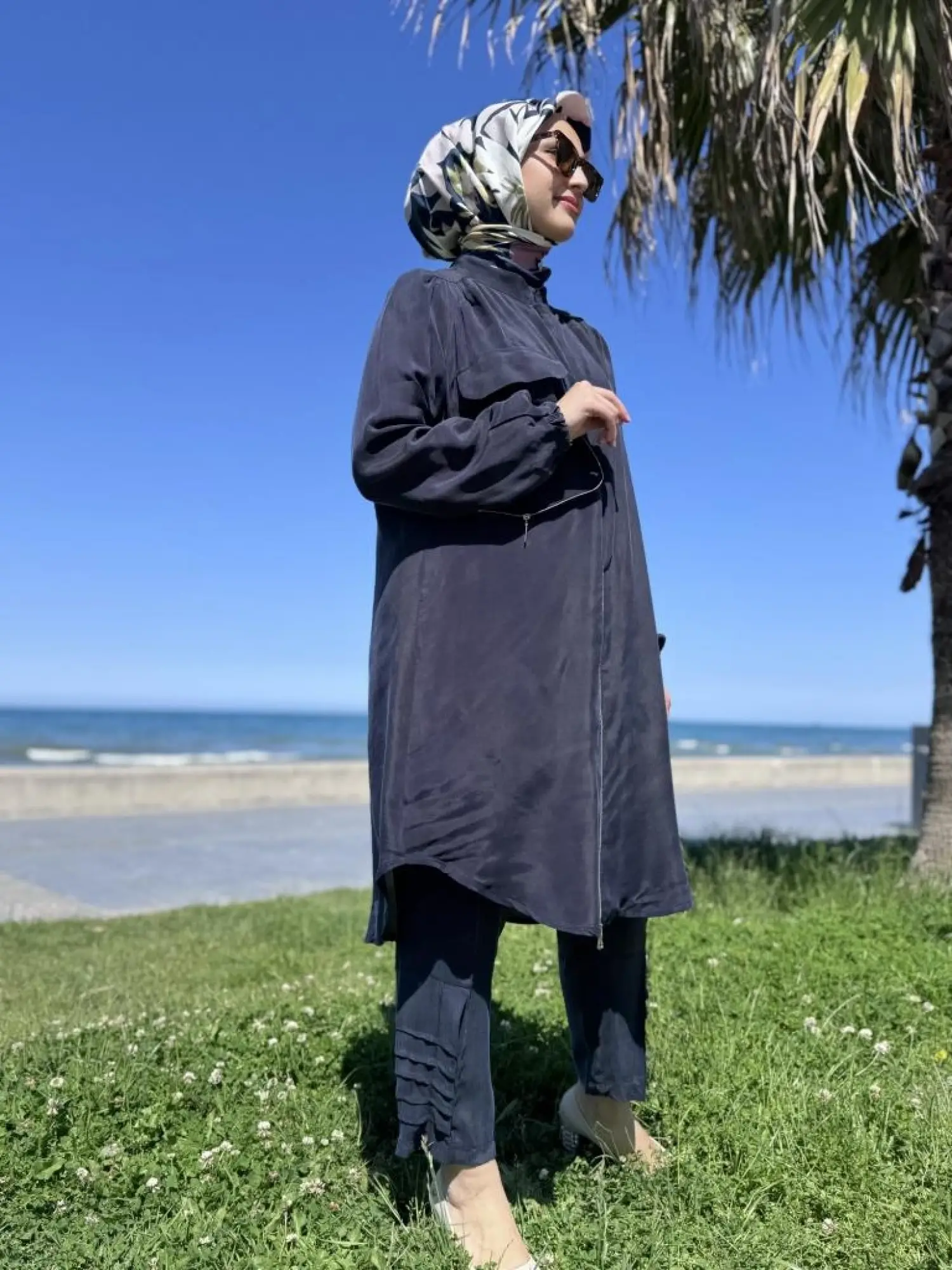 Misswhence Fermaur Kapamalı Cep Detaylı Cupra İpek Kap 37410