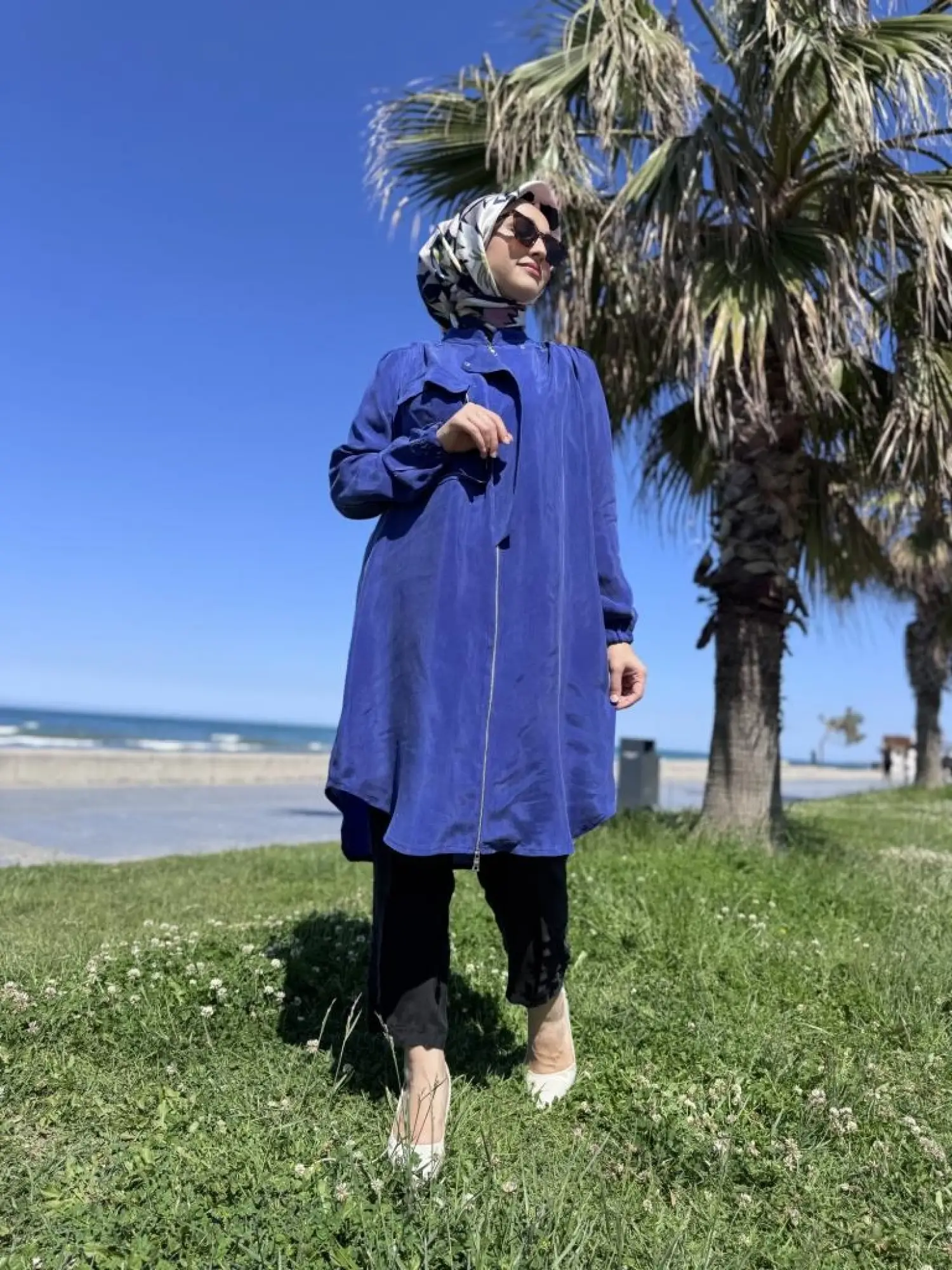 Misswhence Fermaur Kapamalı Cep Detaylı Cupra İpek Kap 37410