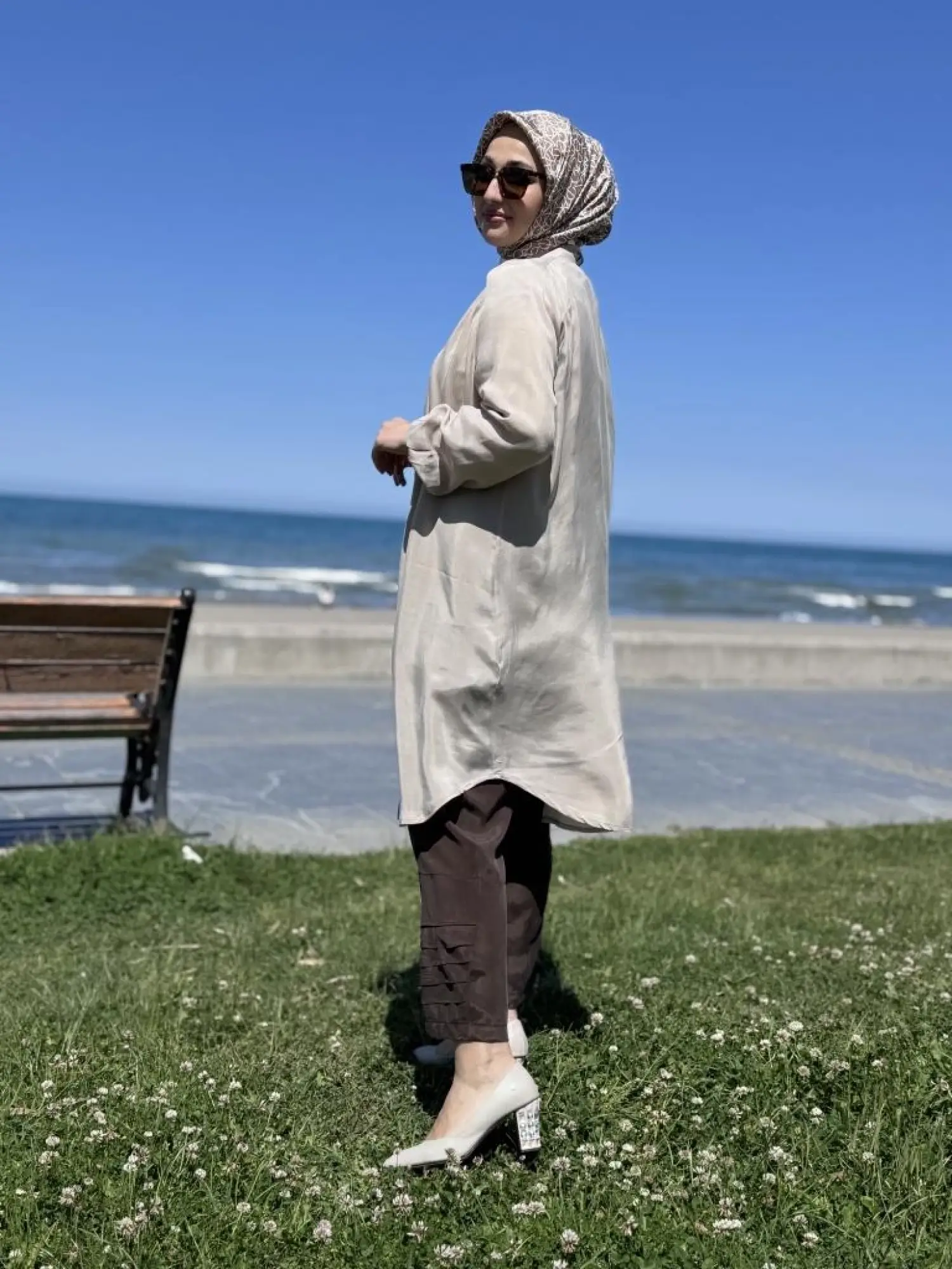 Misswhence Fermaur Kapamalı Cep Detaylı Cupra İpek Kap 37410