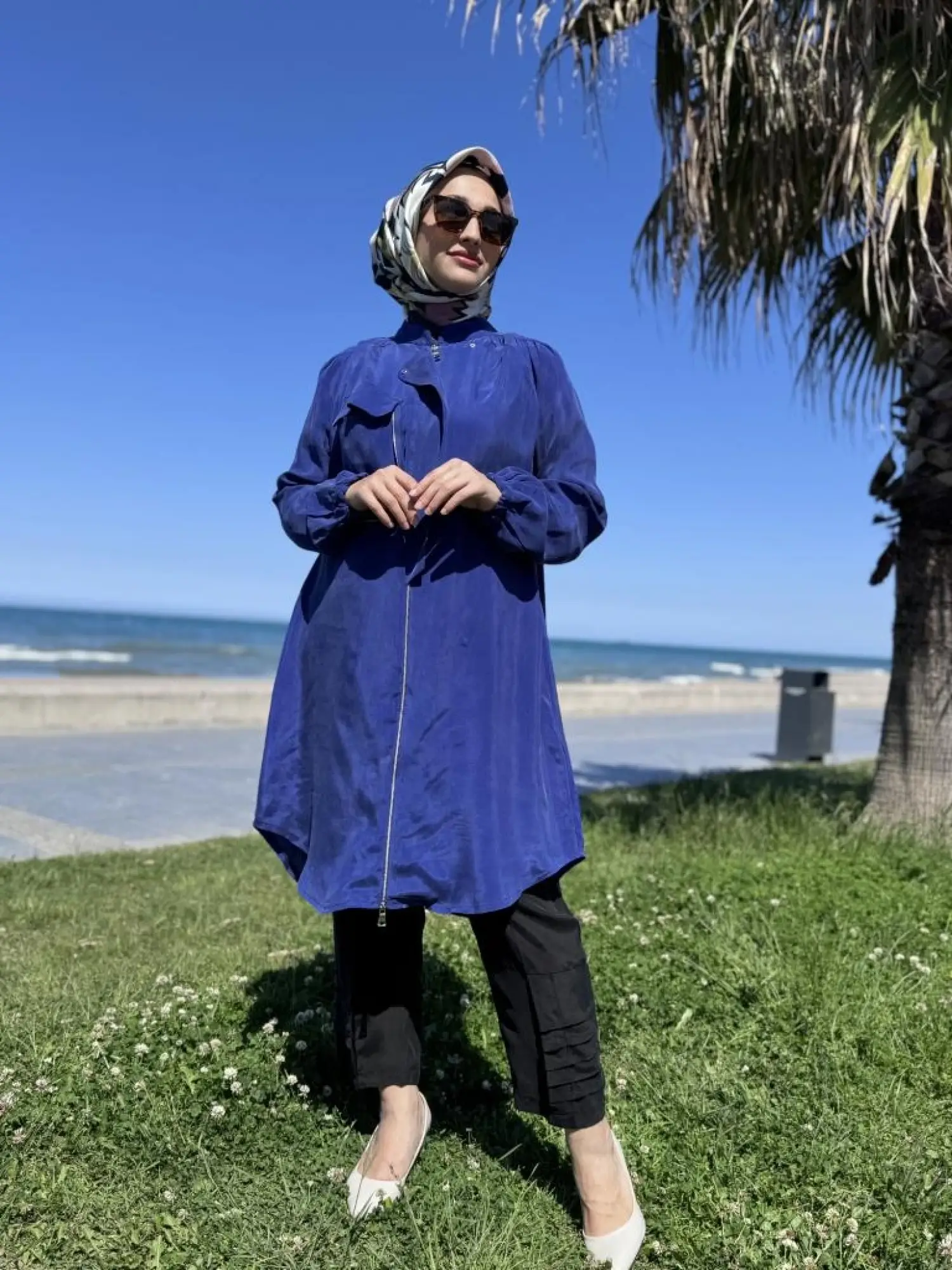 Misswhence Fermaur Kapamalı Cep Detaylı Cupra İpek Kap 37410