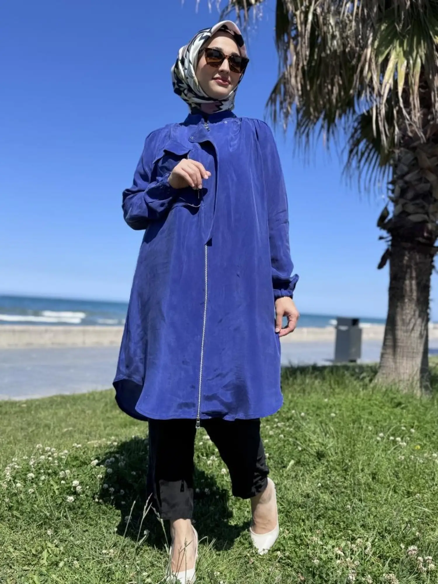 Misswhence Fermaur Kapamalı Cep Detaylı Cupra İpek Kap 37410