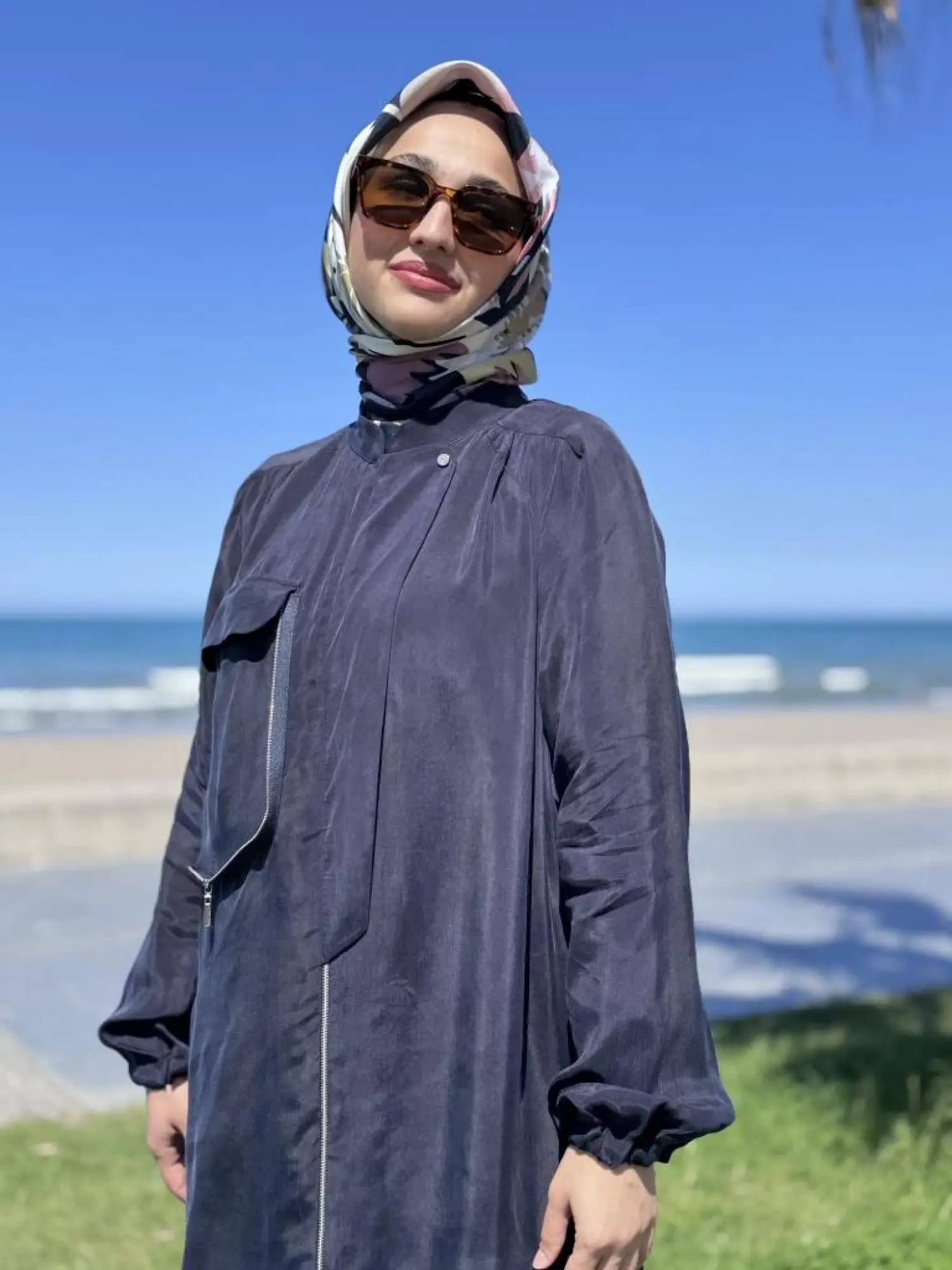 Misswhence Fermaur Kapamalı Cep Detaylı Cupra İpek Kap 37410