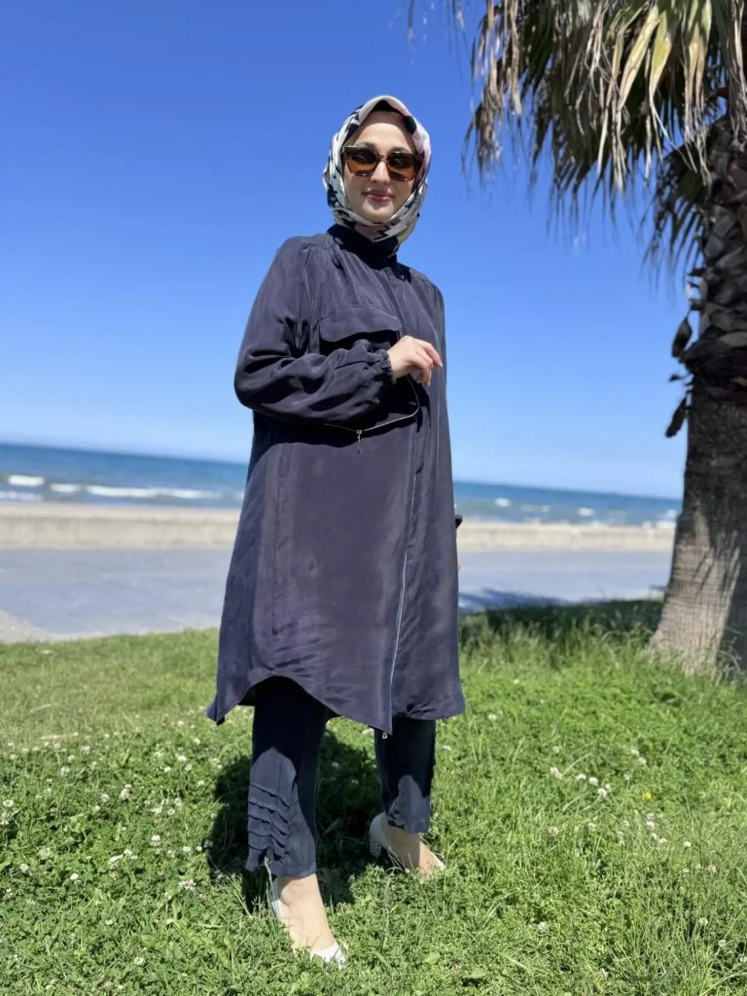 Misswhence Fermaur Kapamalı Cep Detaylı Cupra İpek Kap 37410