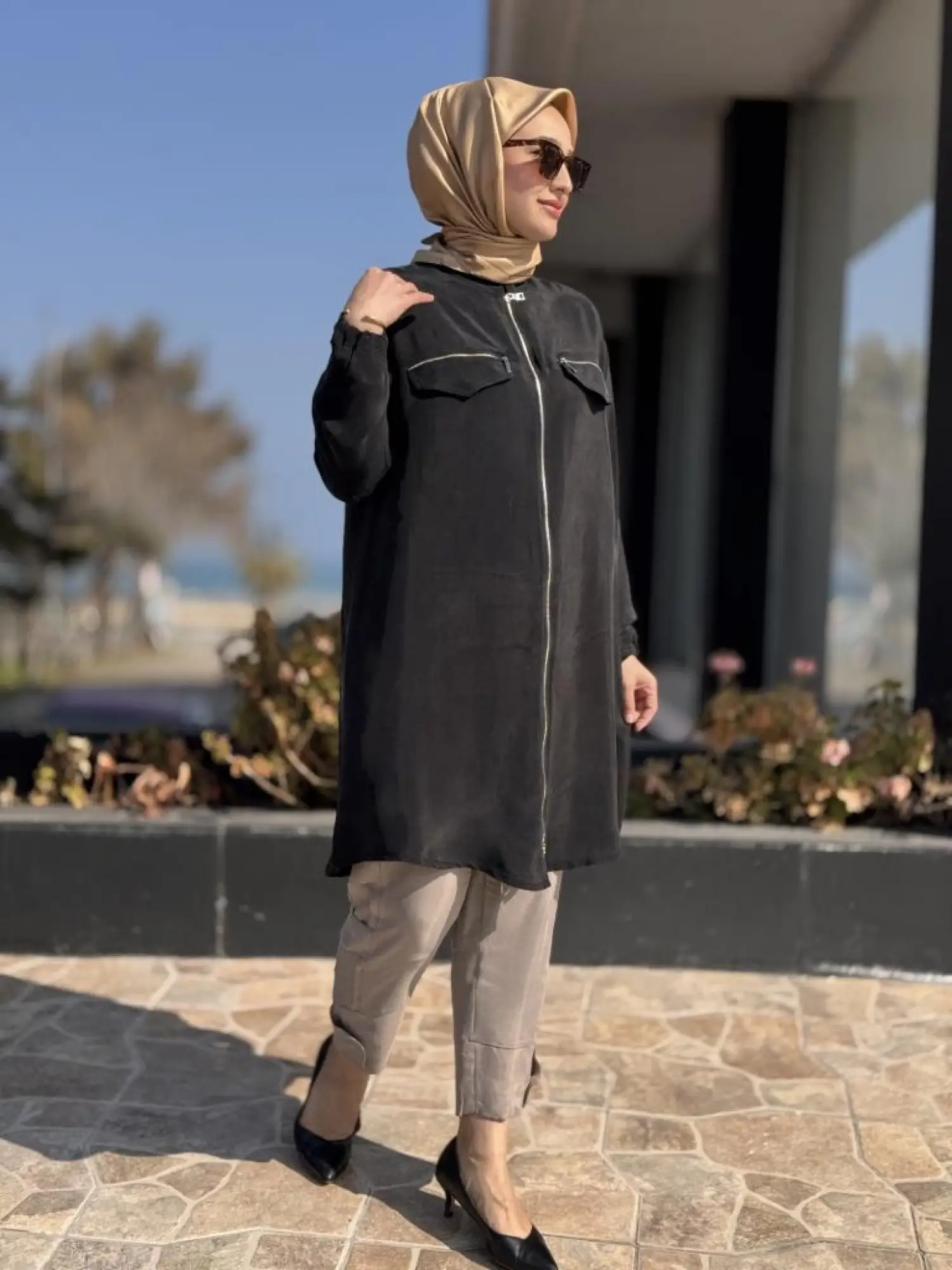 Misswhence Fermuar Detaylı Cupra Kap 37402