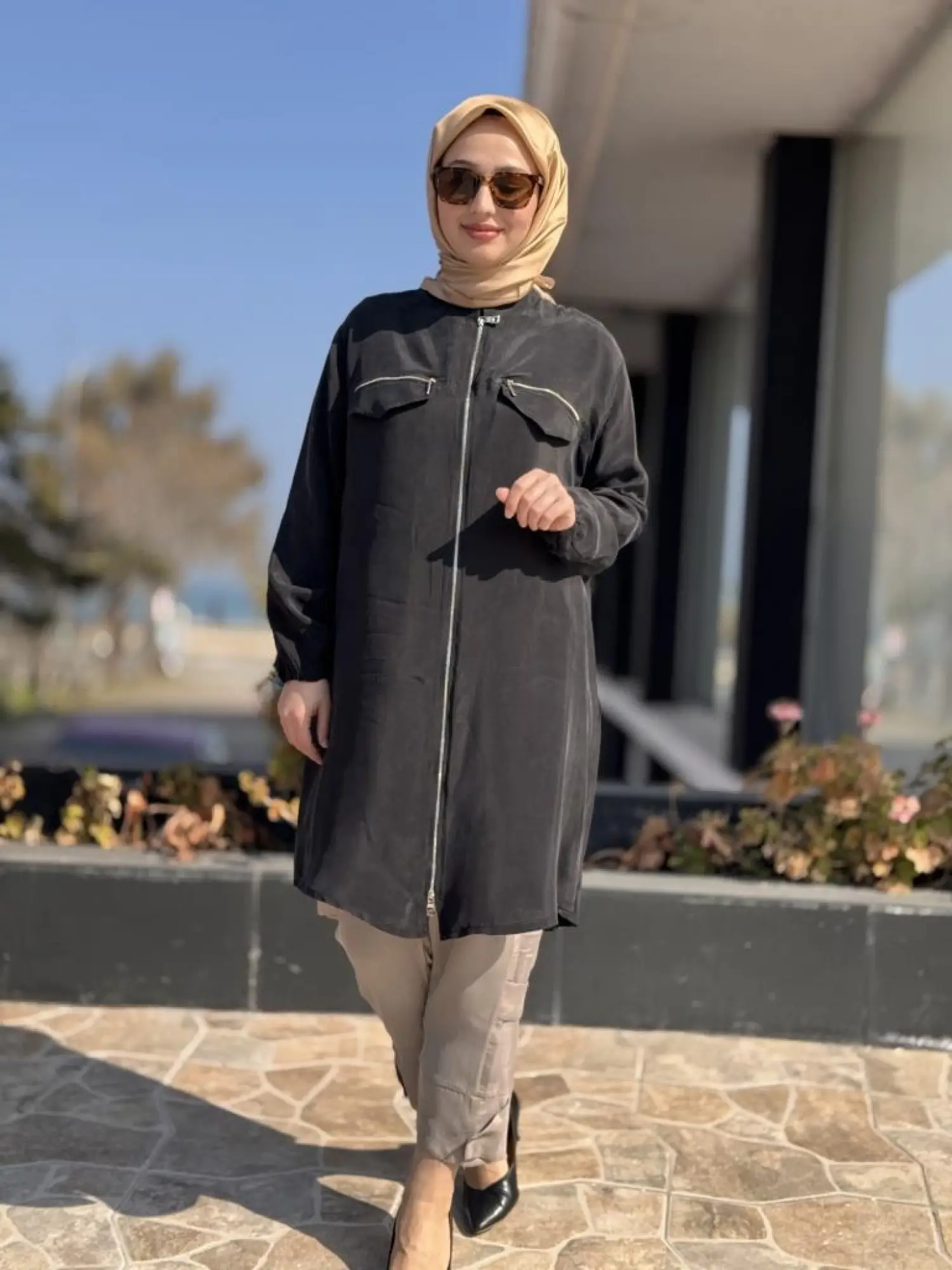 Misswhence Fermuar Detaylı Cupra Kap 37402