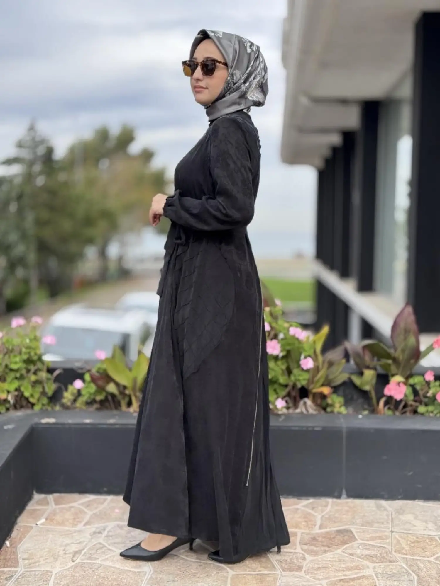 Misswhence Fermuar Detaylı Jakarlı Cupra İpek Elbise 38835