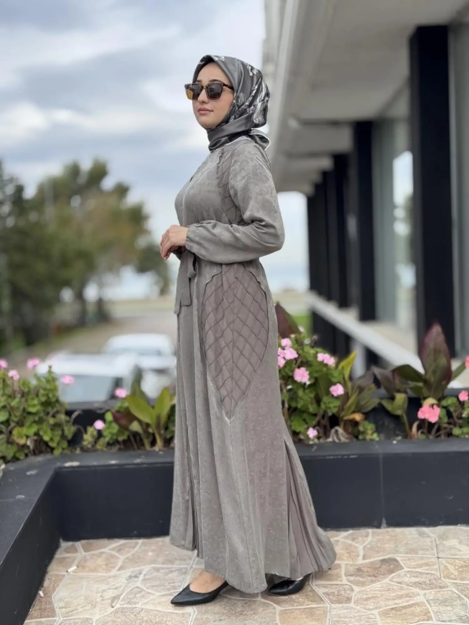 Misswhence Fermuar Detaylı Jakarlı Cupra İpek Elbise 38835