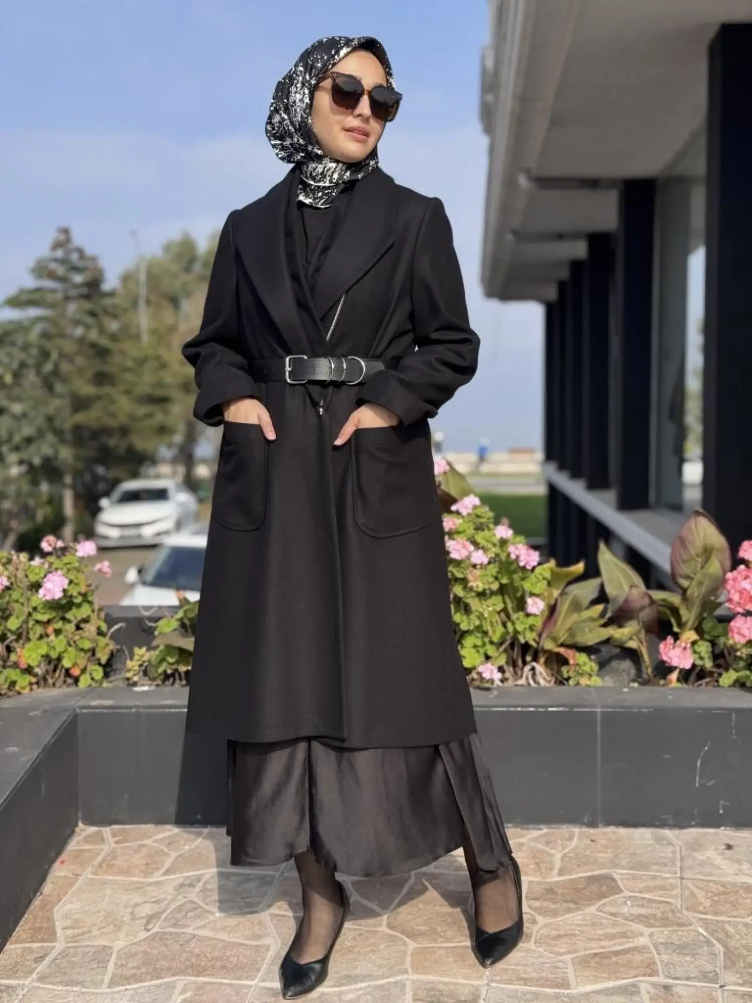 Misswhence Fermuar Detaylı Kemerli Kaşe Kap 36411