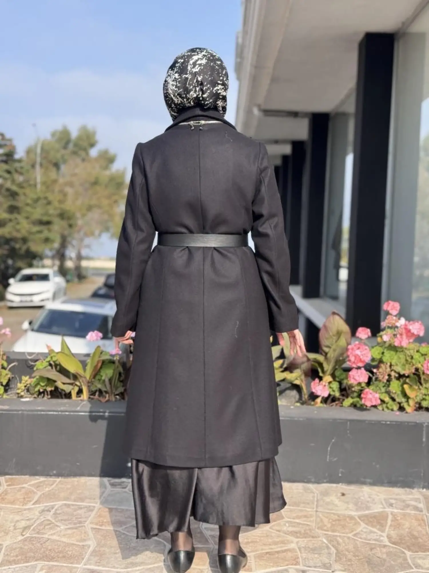 Misswhence Fermuar Detaylı Kemerli Kaşe Kap 36411