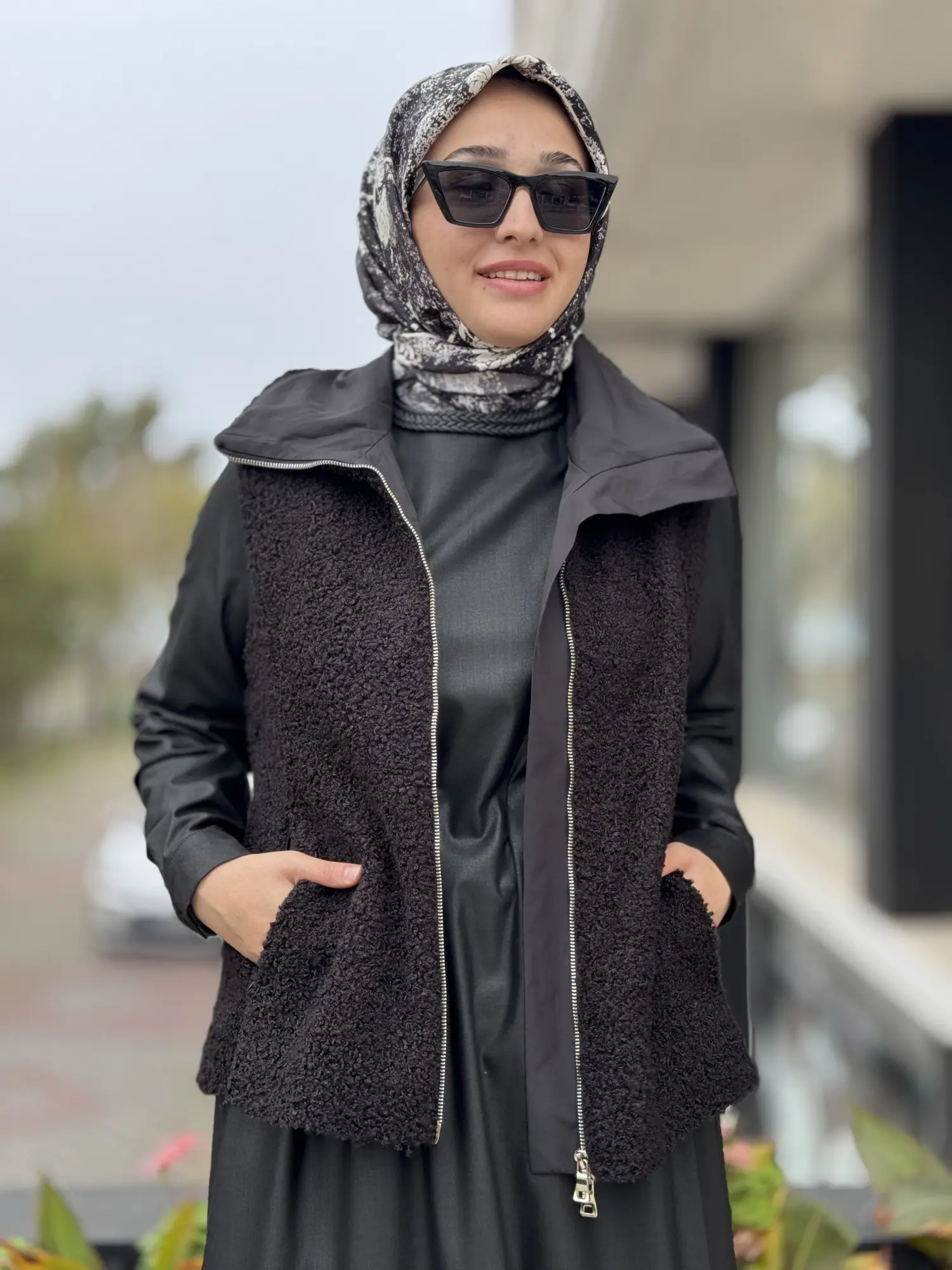 Misswhence Fermuar Detaylı Teddy Yelek 38701