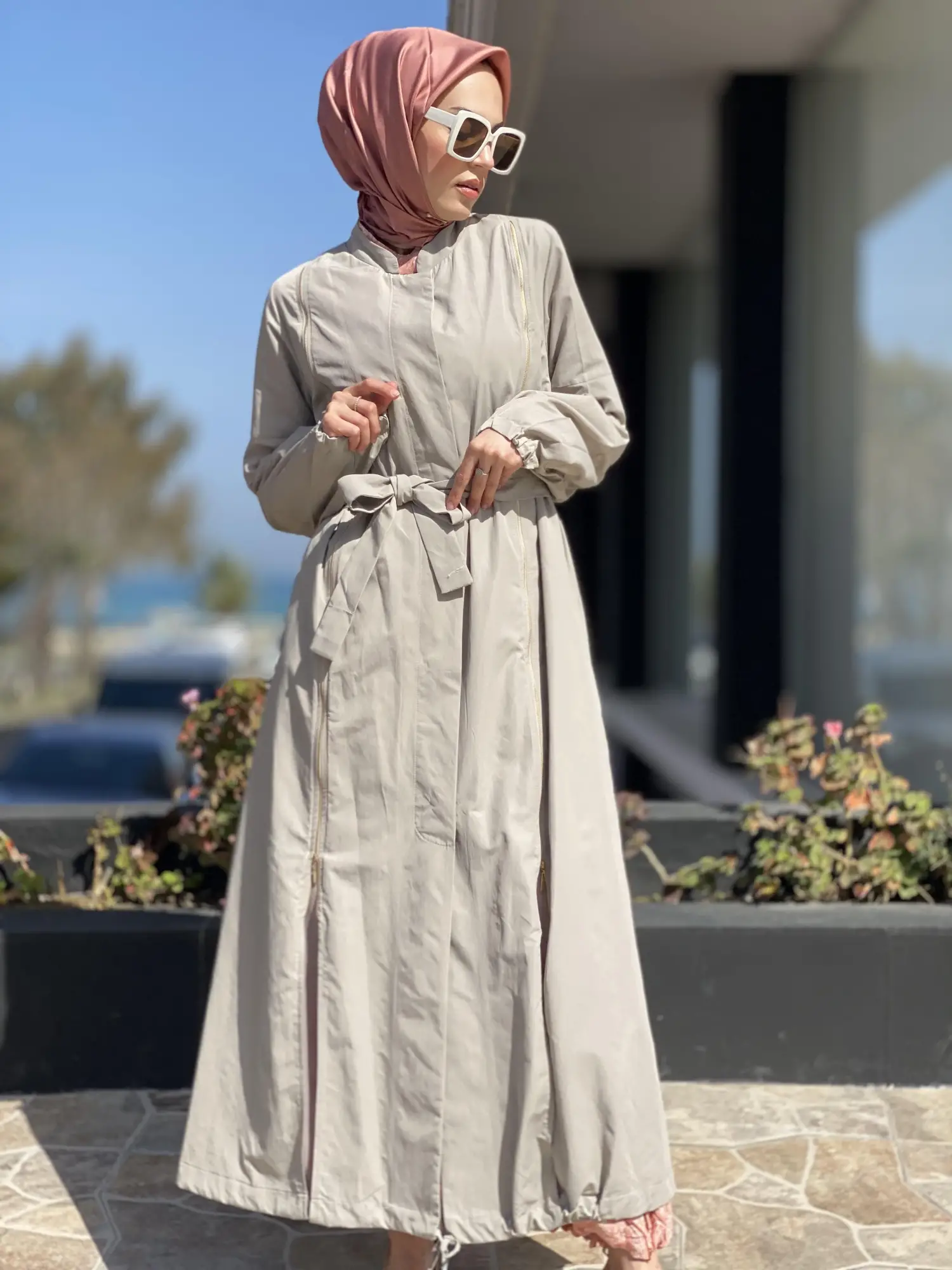 Misswhence Fermuar Detaylı Trenchkot 35503