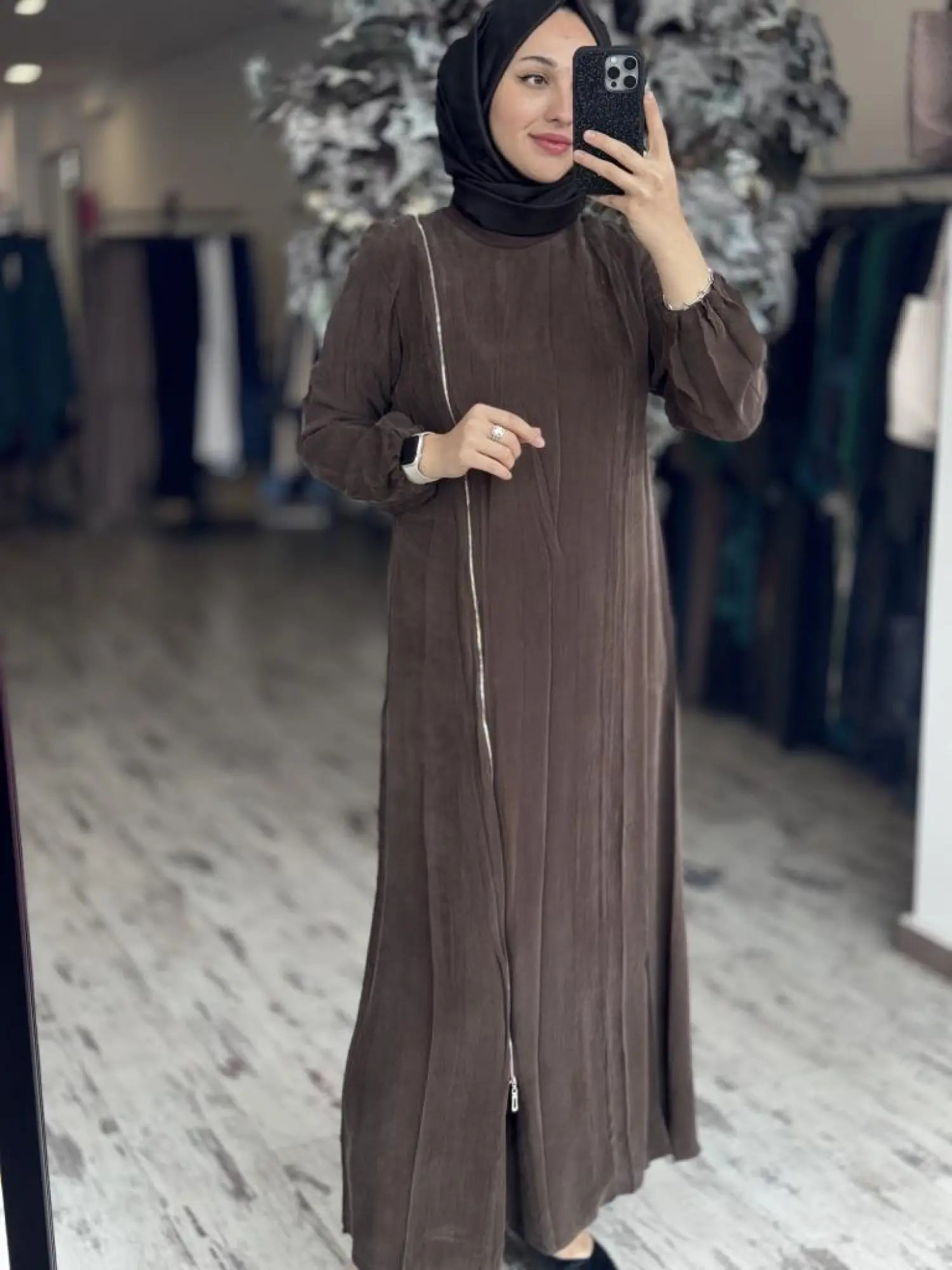 Misswhence Fermuarlı Cupra İpek Elbise 37830