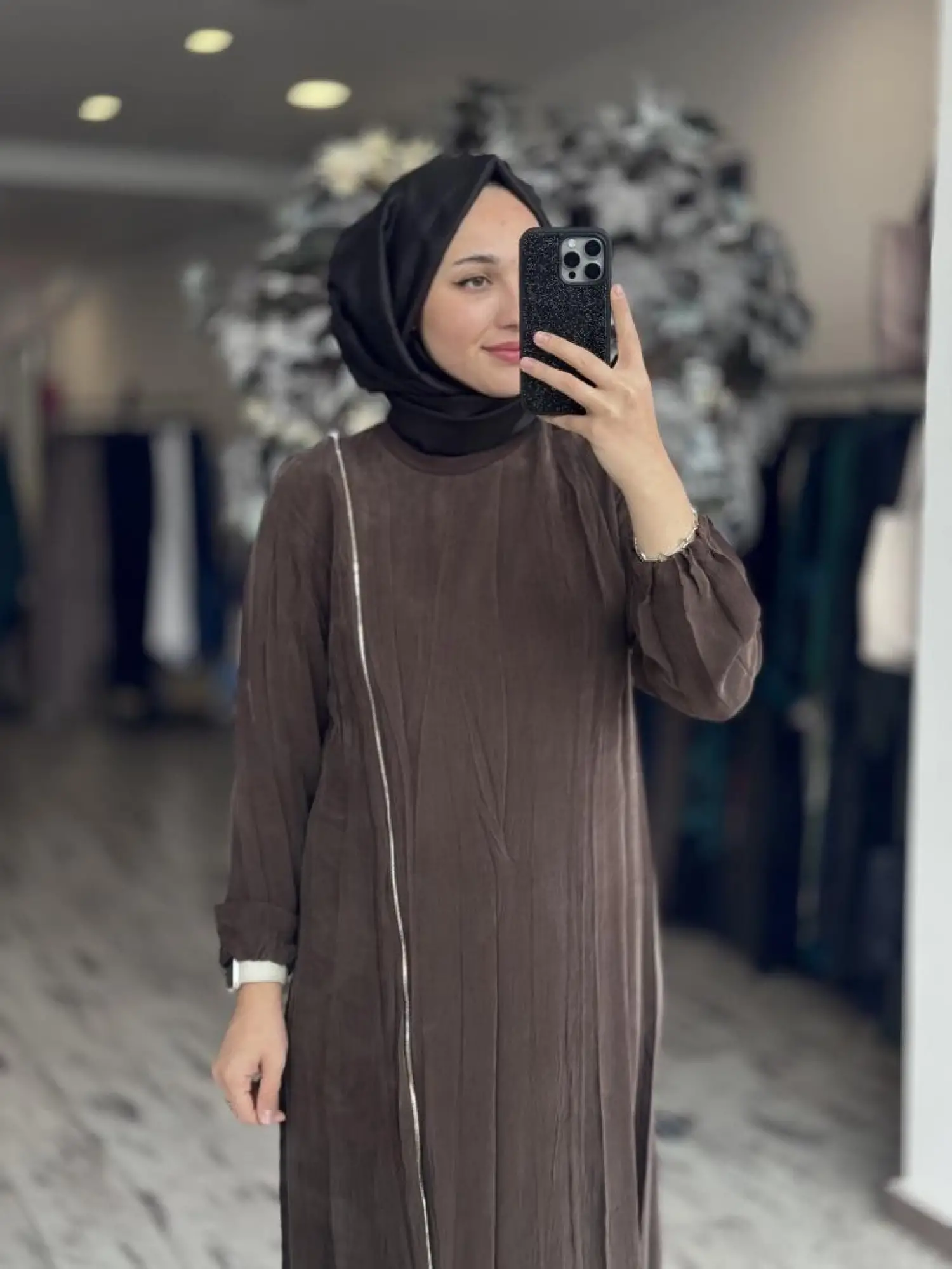 Misswhence Fermuarlı Cupra İpek Elbise 37830