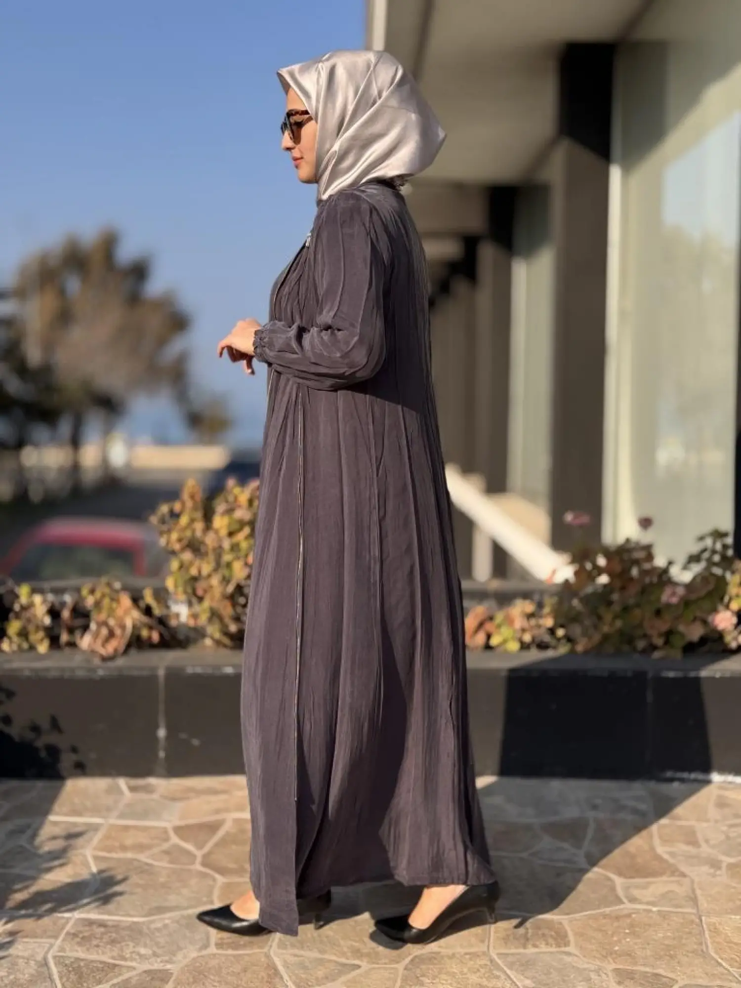 Misswhence Fermuarlı Cupra İpek Elbise 37830