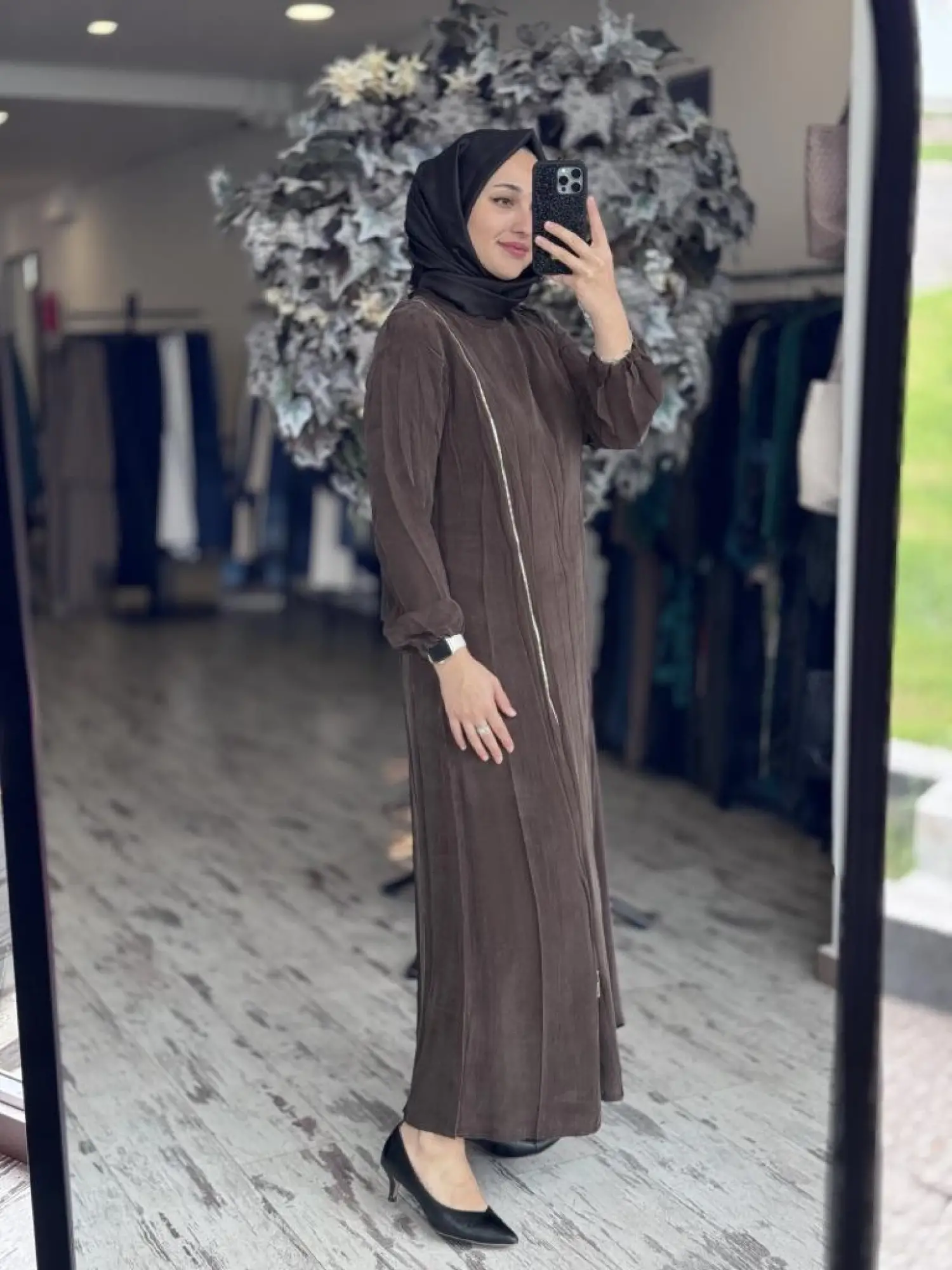 Misswhence Fermuarlı Cupra İpek Elbise 37830