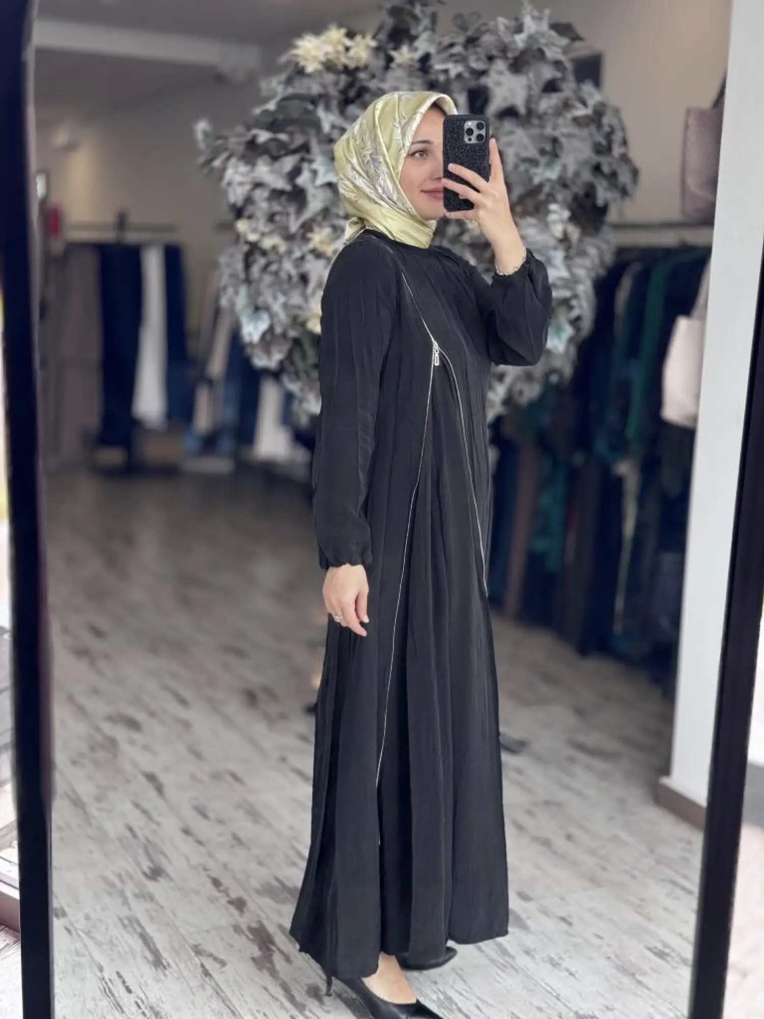 Misswhence Fermuarlı Cupra İpek Elbise 37830