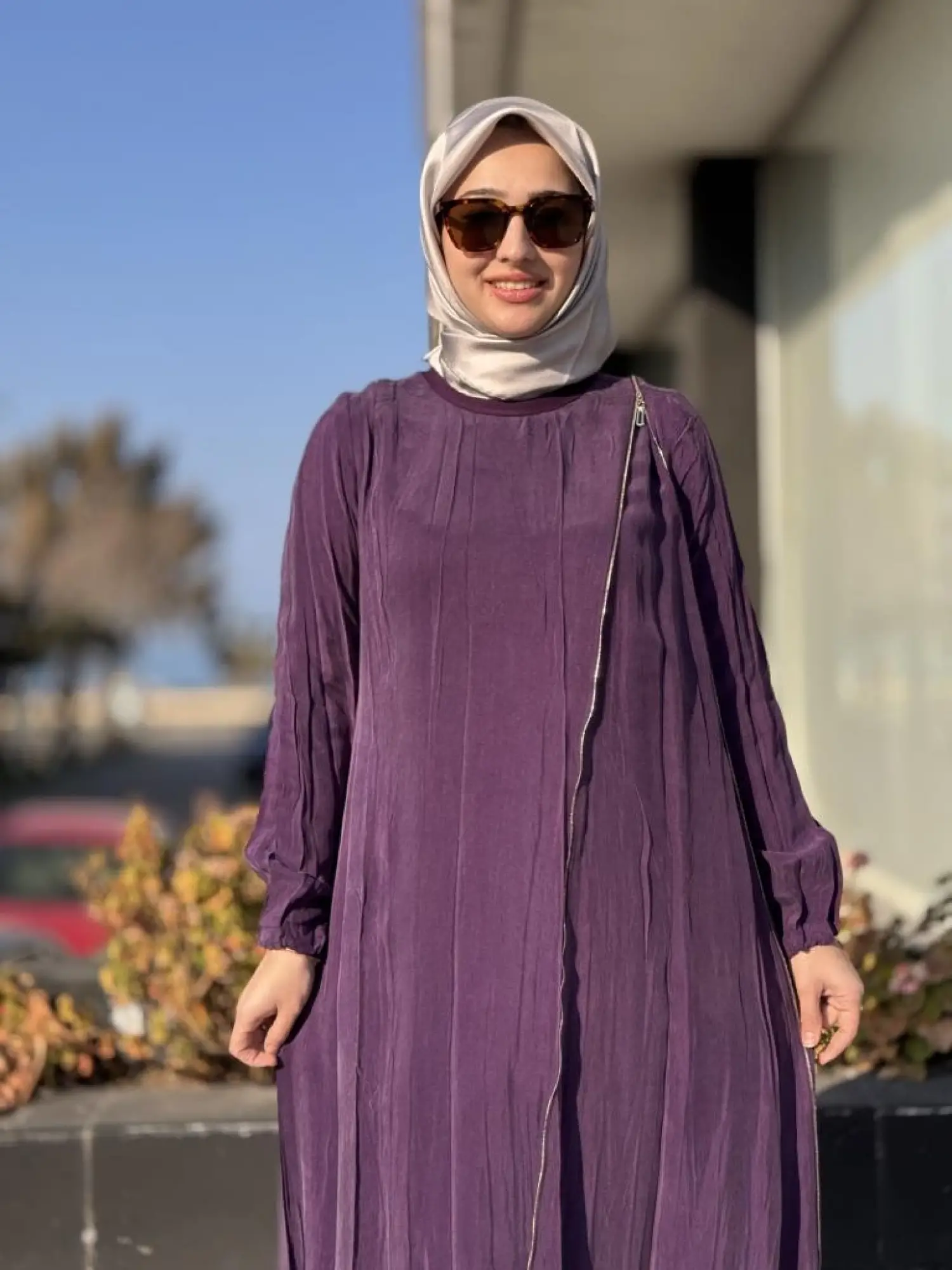 Misswhence Fermuarlı Cupra İpek Elbise 37830