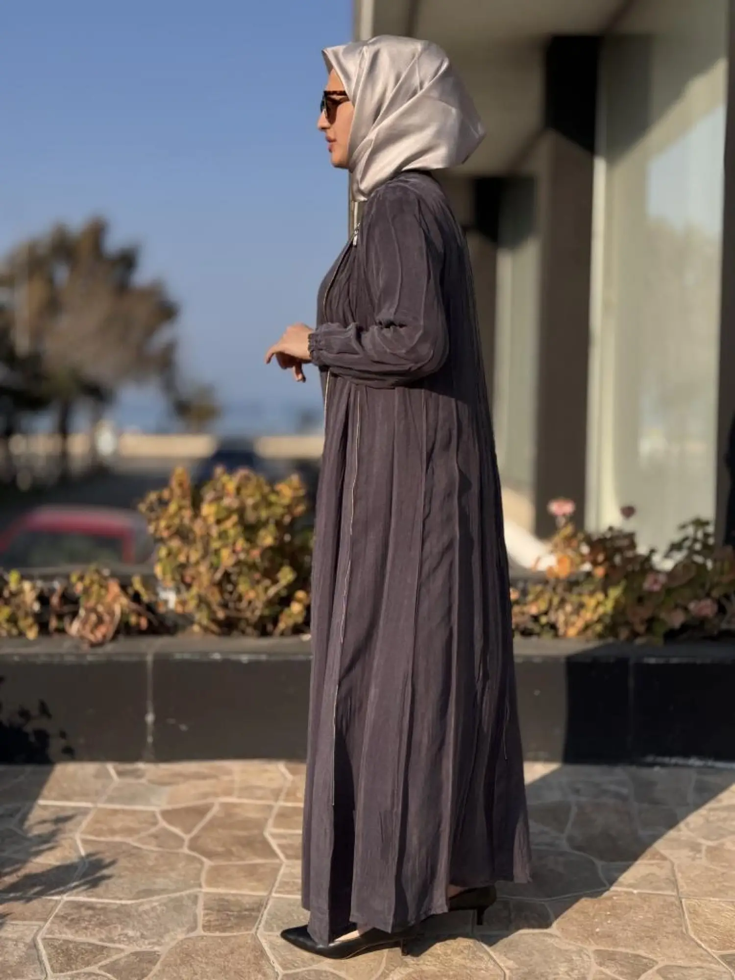 Misswhence Fermuarlı Cupra İpek Elbise 37830