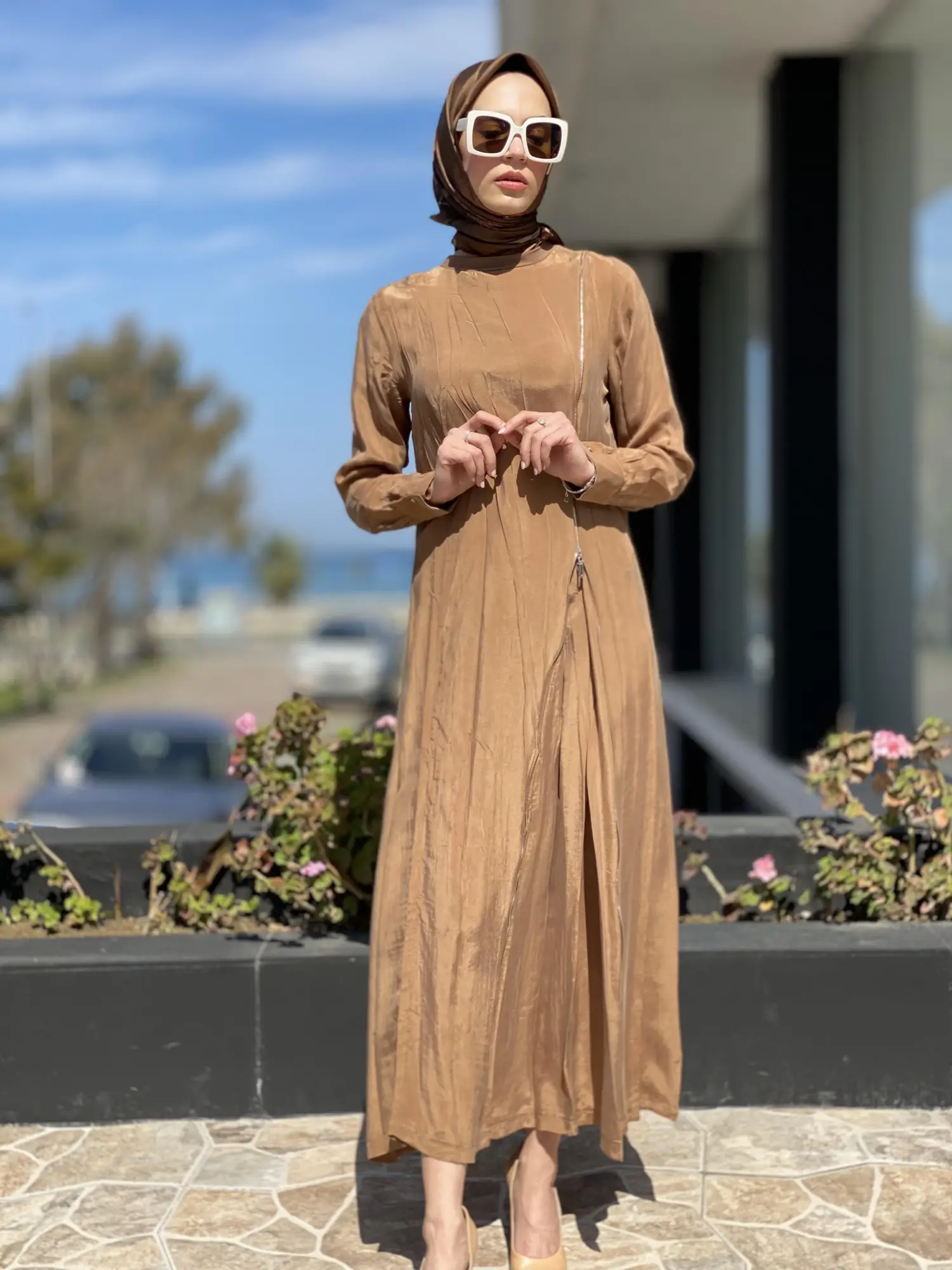 Misswhence Fermuarlı İpek Elbise 35800