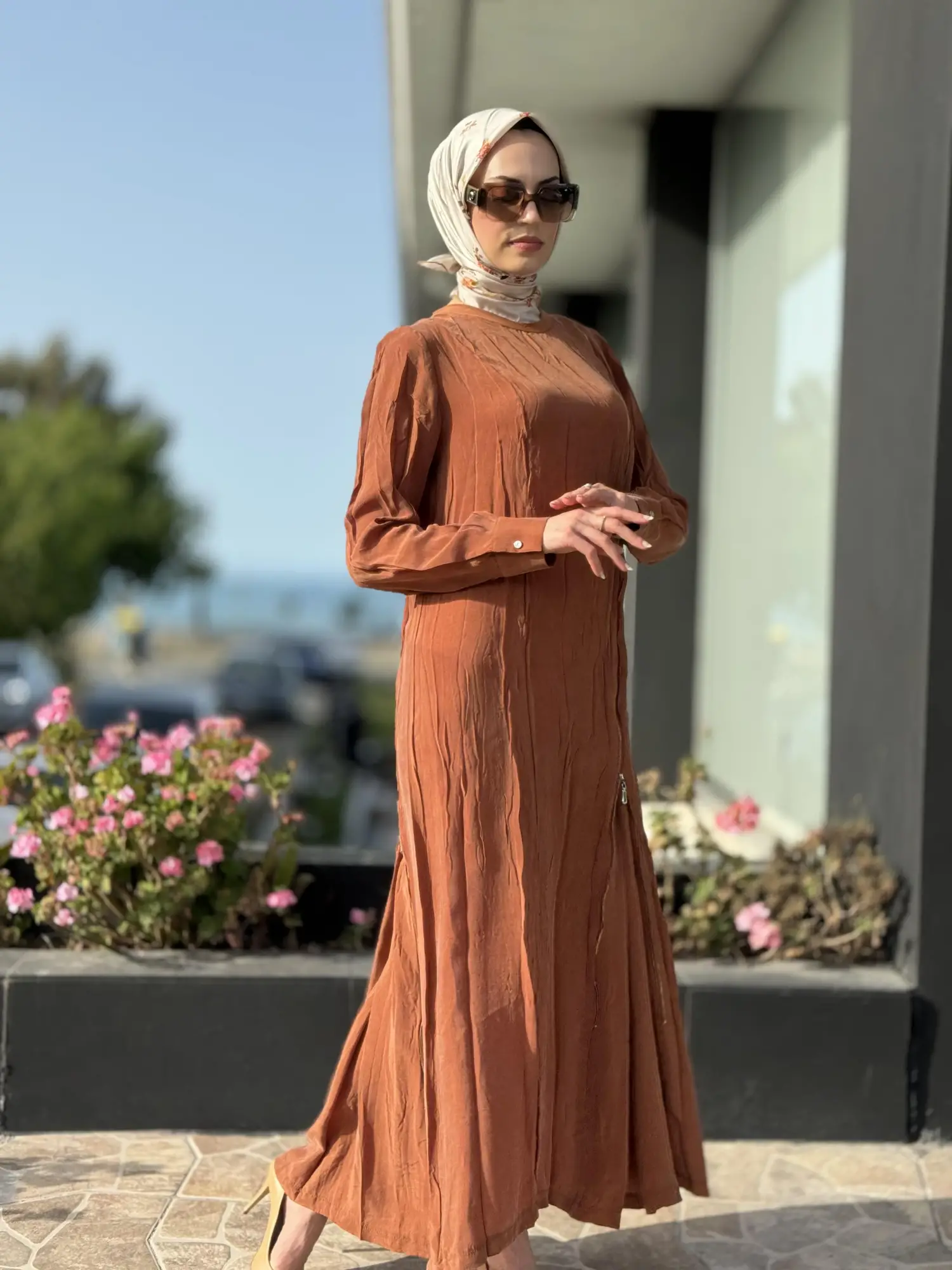 Misswhence Fermuarlı İpek Elbise 35800