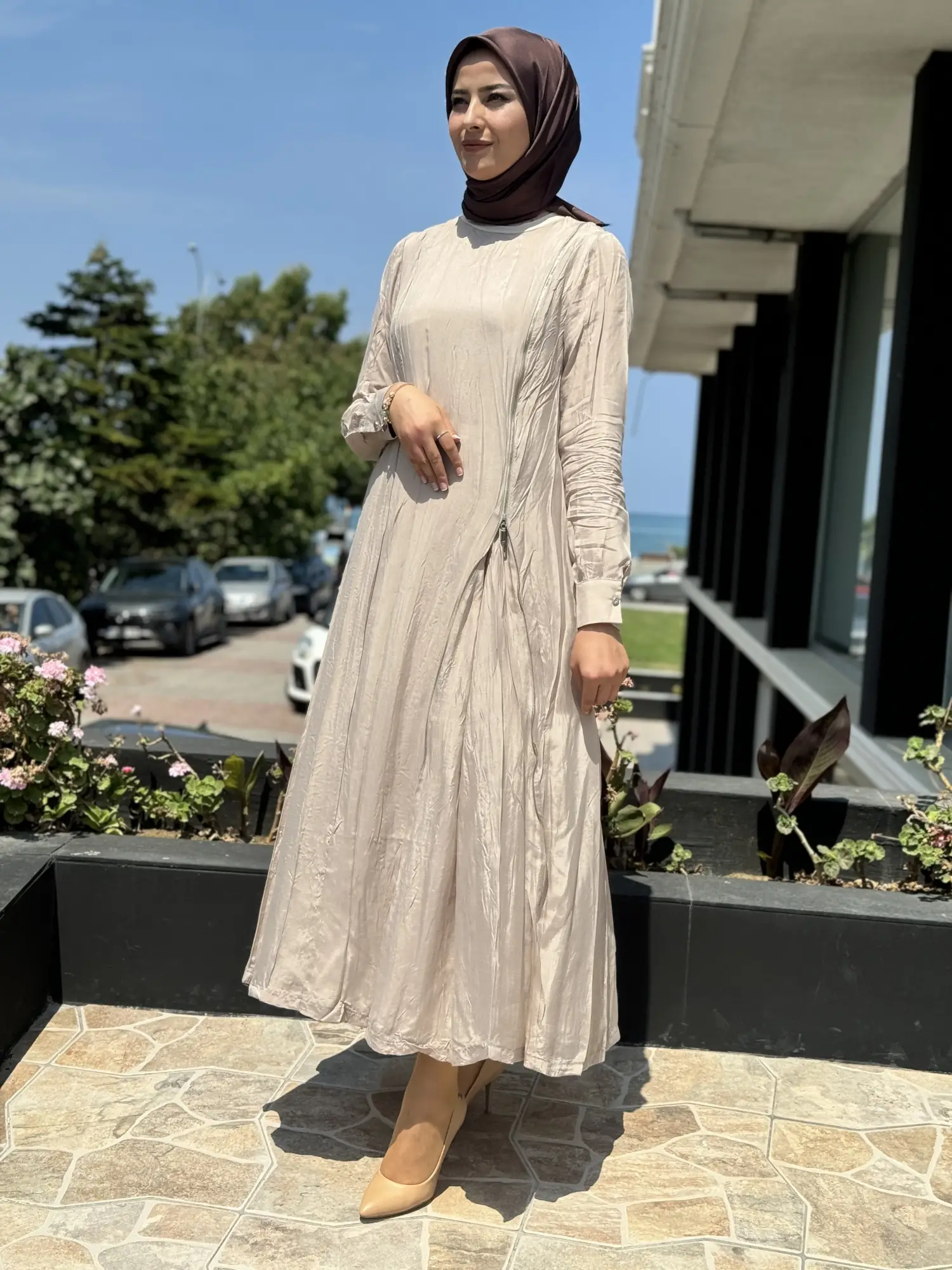 Misswhence Fermuarlı İpek Elbise 35800