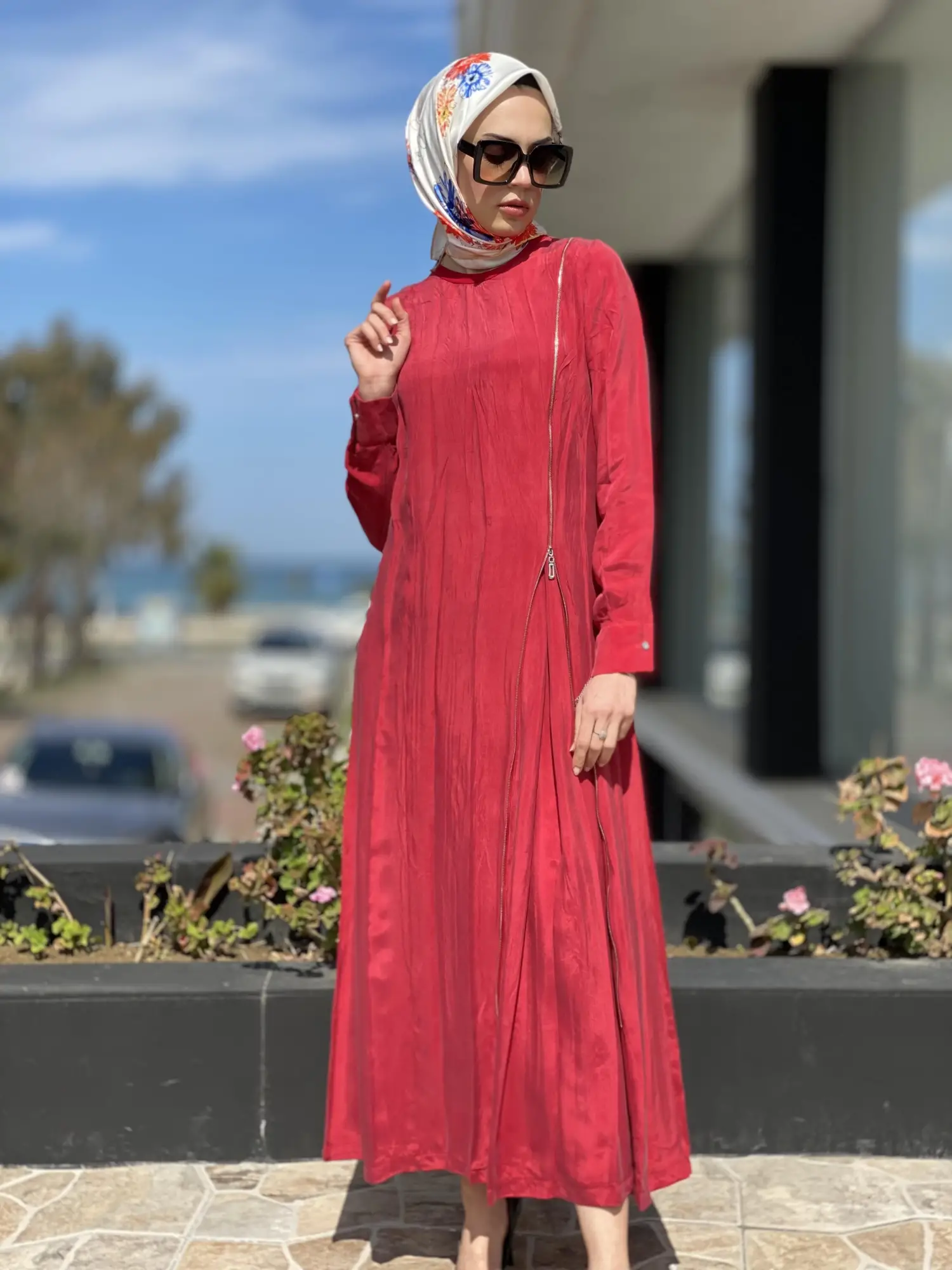 Misswhence Fermuarlı İpek Elbise 35800