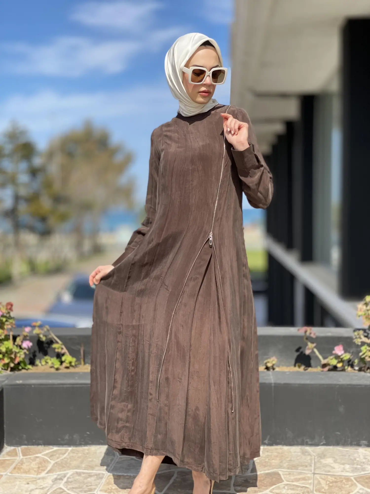 Misswhence Fermuarlı İpek Elbise 35800