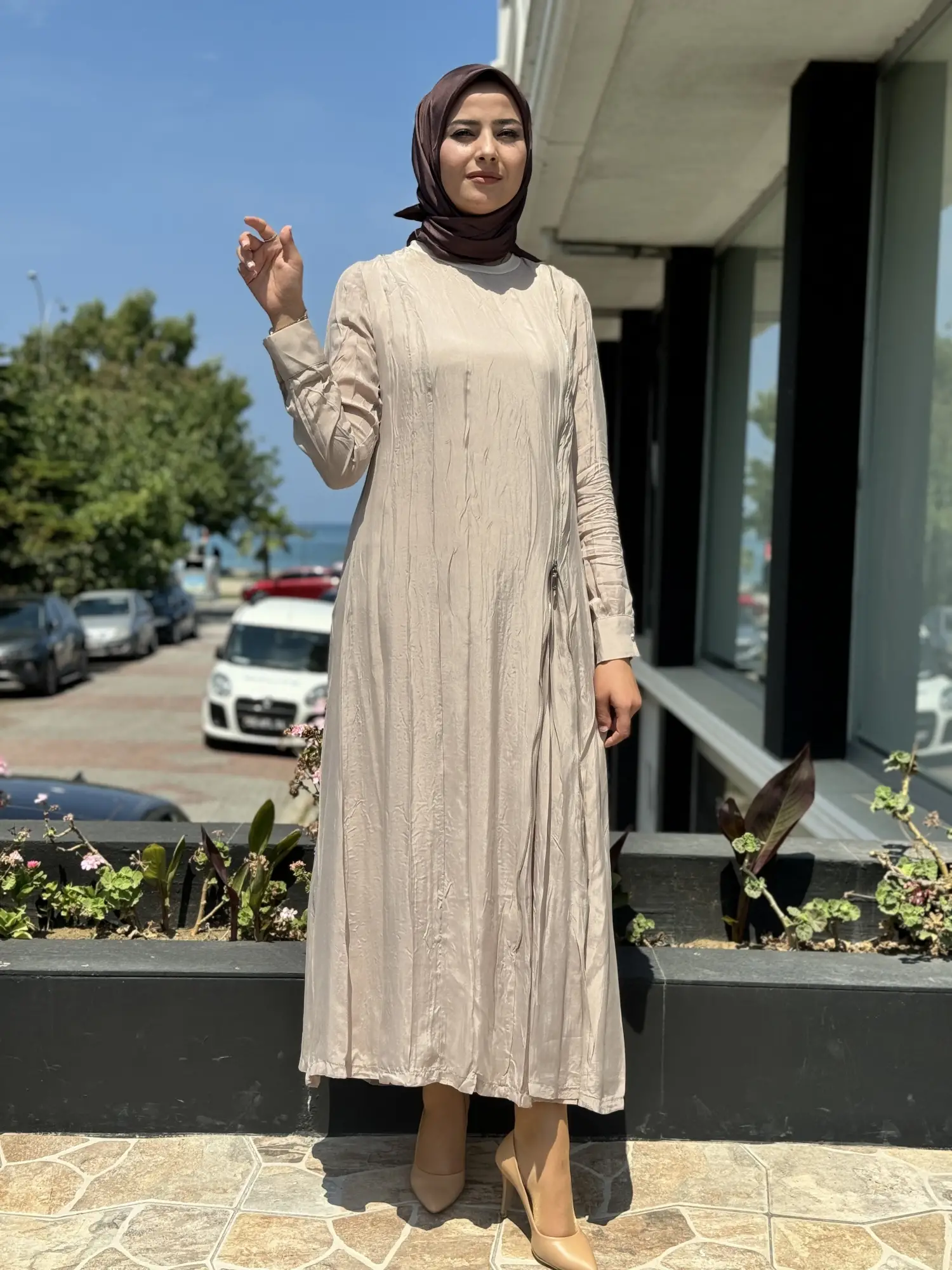 Misswhence Fermuarlı İpek Elbise 35800