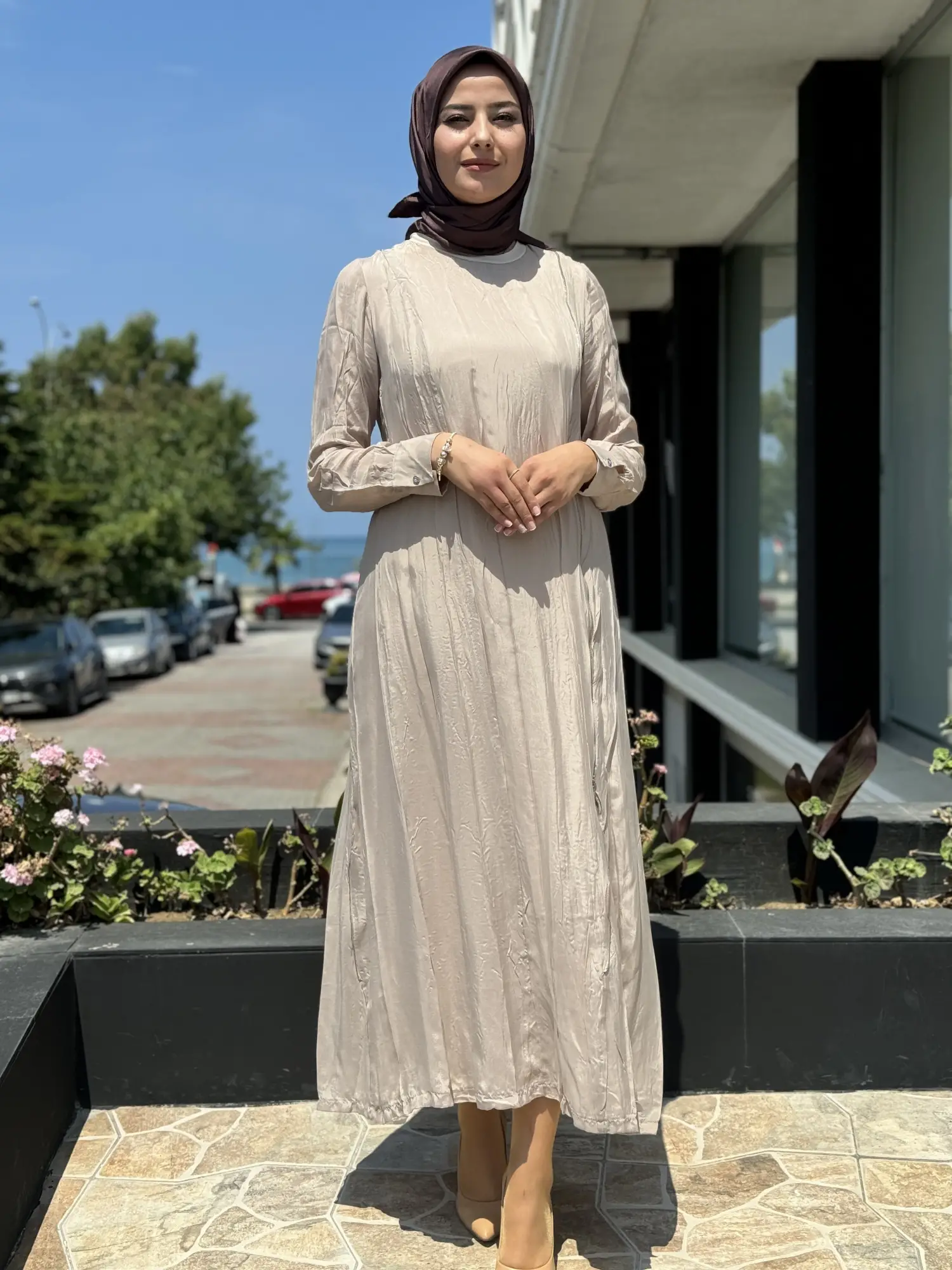 Misswhence Fermuarlı İpek Elbise 35800