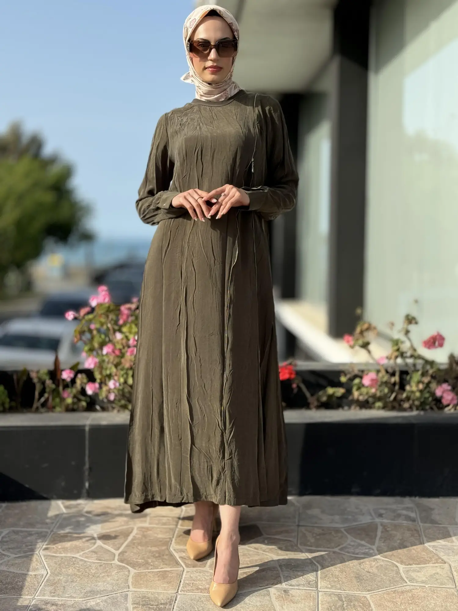 Misswhence Fermuarlı İpek Elbise 35800