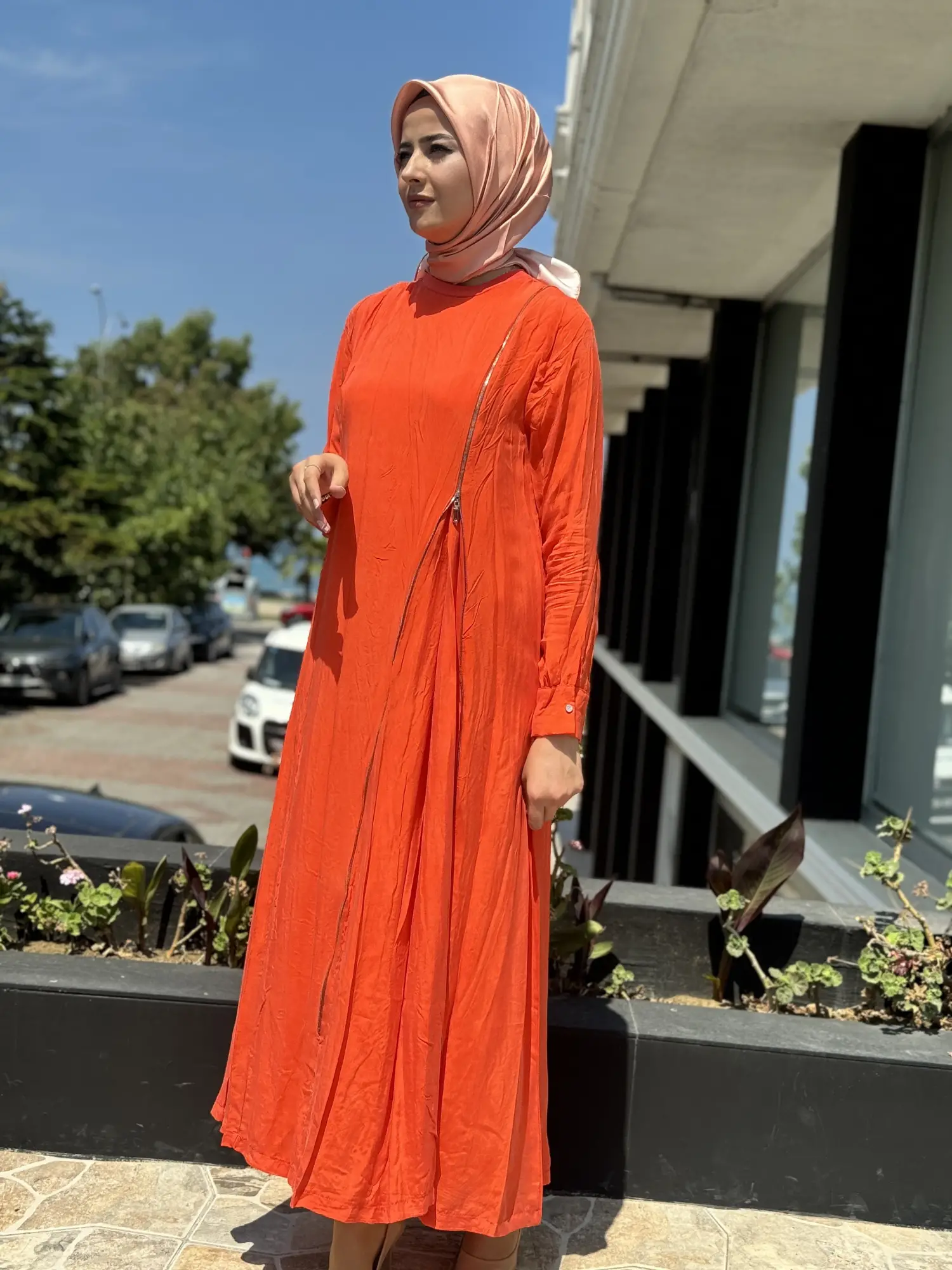 Misswhence Fermuarlı İpek Elbise 35800