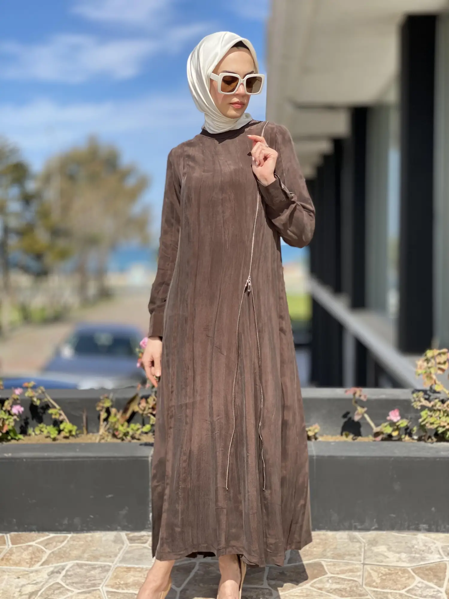 Misswhence Fermuarlı İpek Elbise 35800