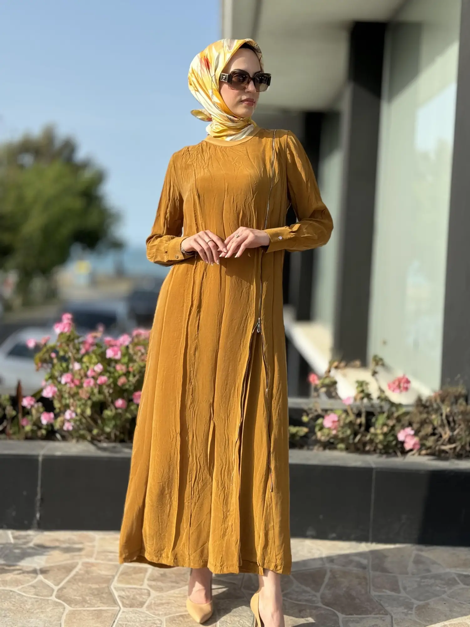 Misswhence Fermuarlı İpek Elbise 35800