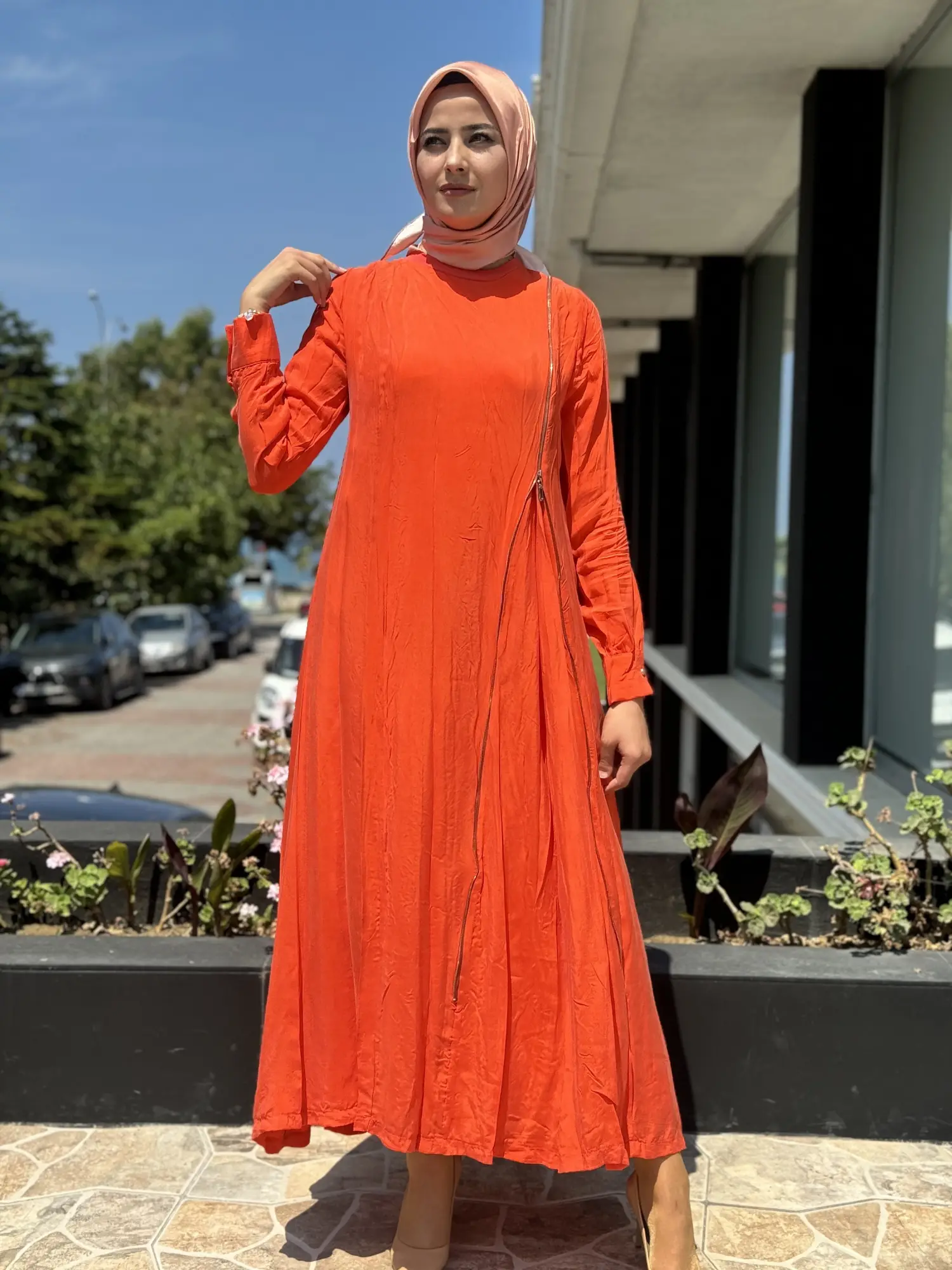 Misswhence Fermuarlı İpek Elbise 35800