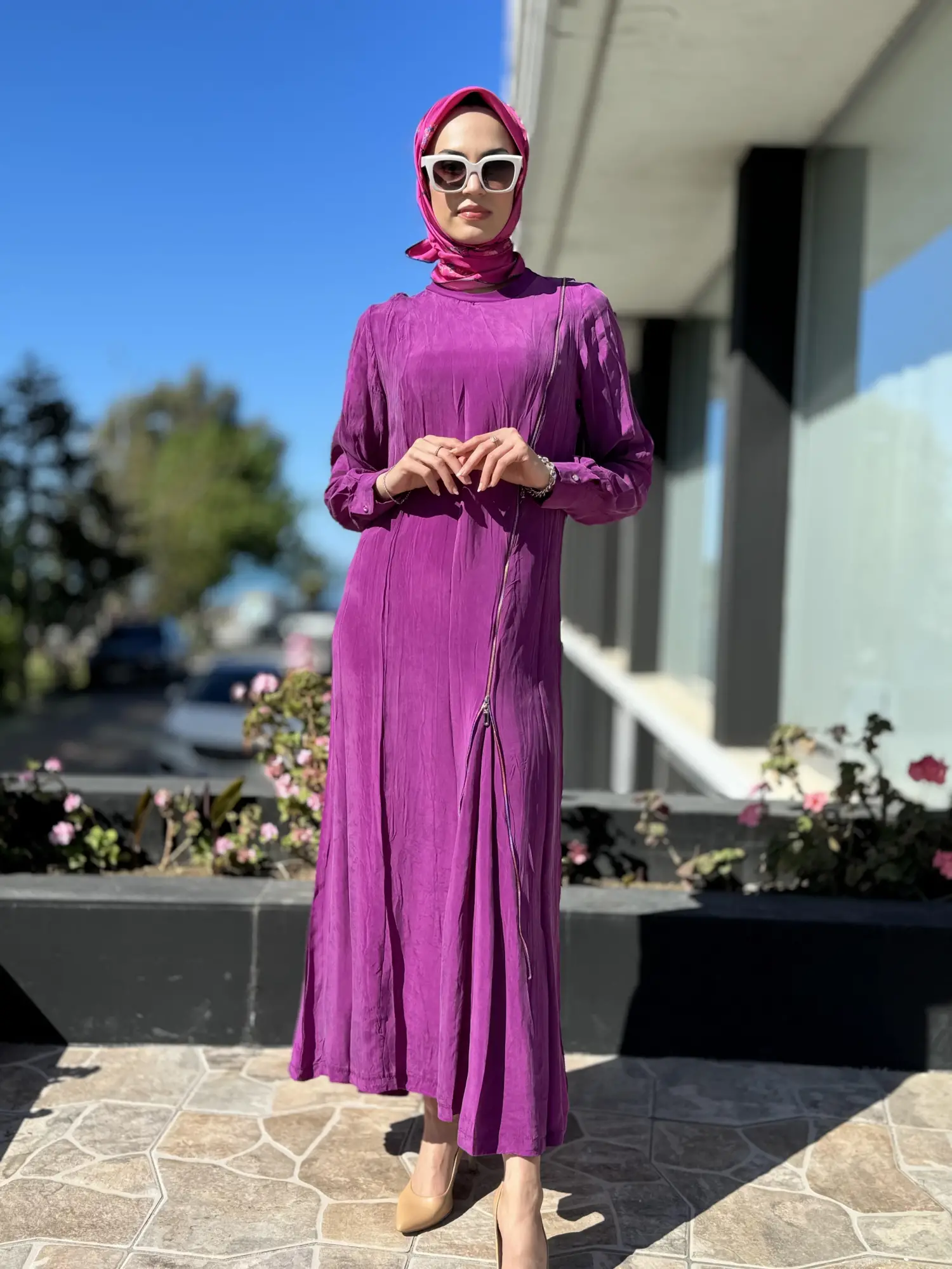 Misswhence Fermuarlı İpek Elbise 35800