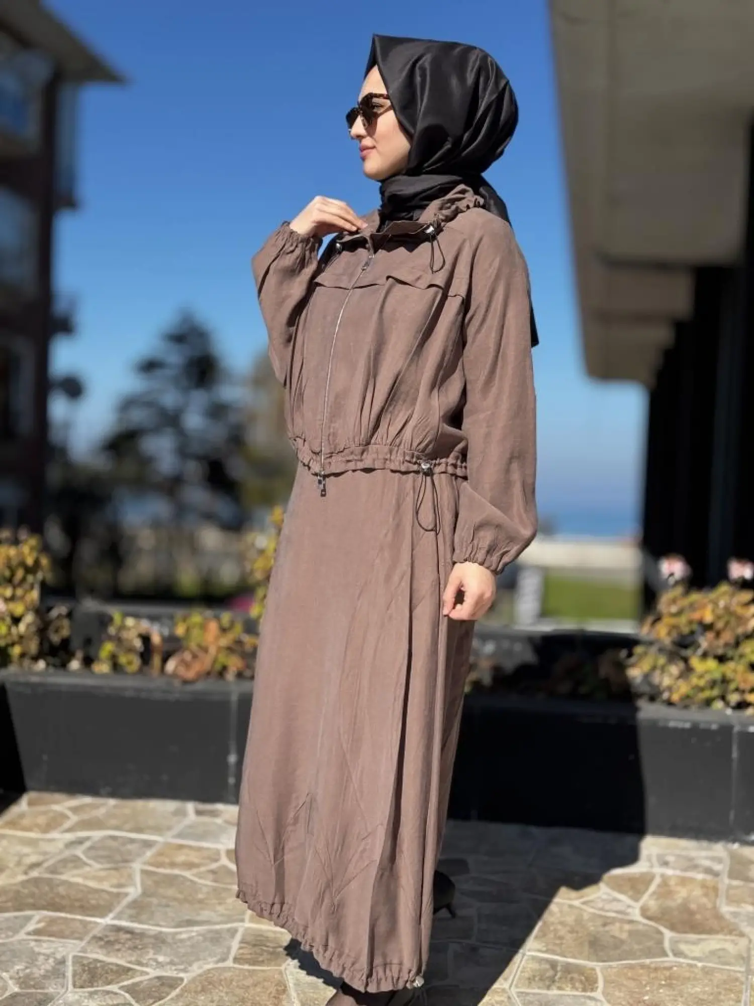 Misswhence Fermuarlı İpek Keten Ceket Etek Takım 37200