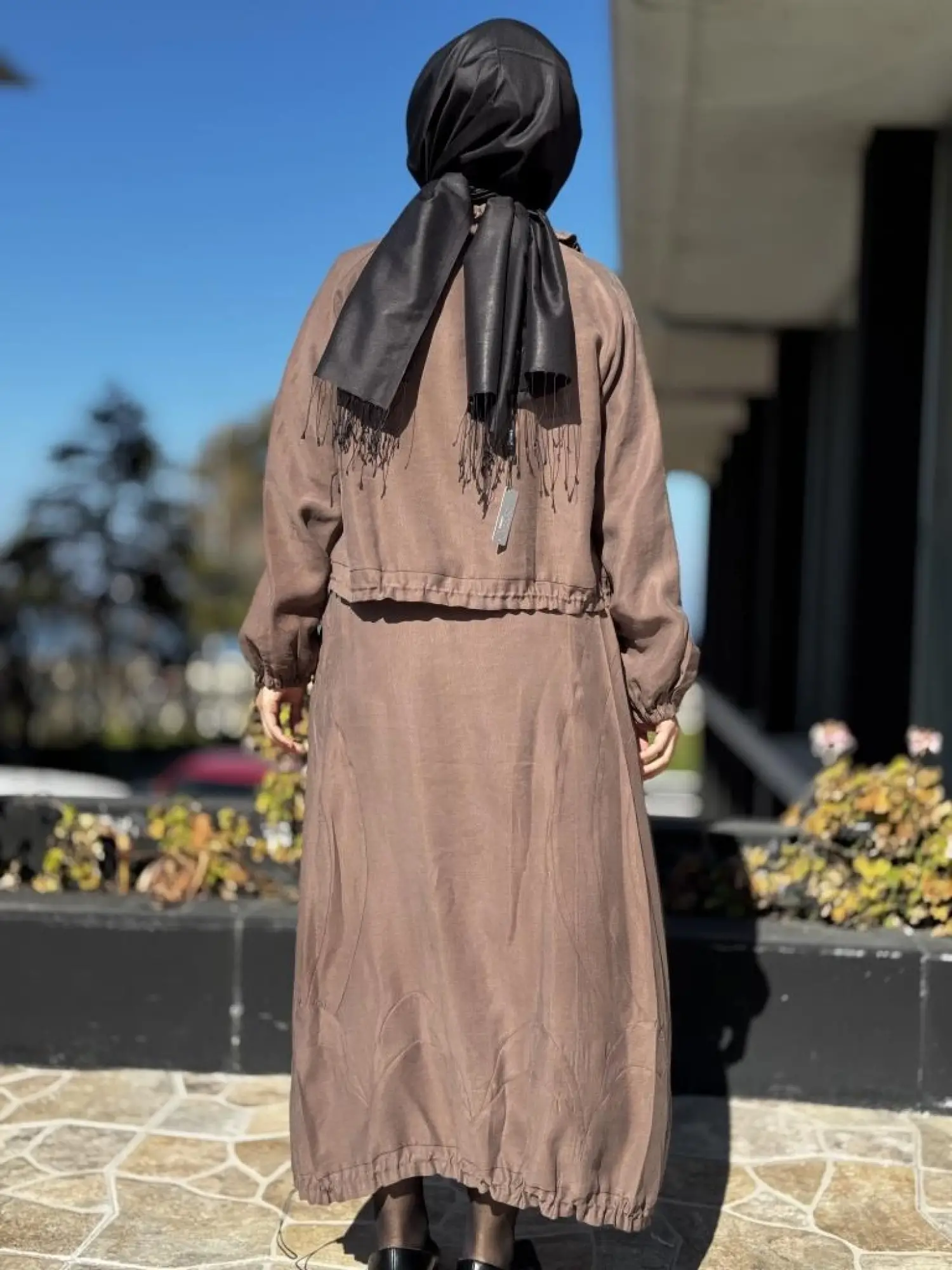 Misswhence Fermuarlı İpek Keten Ceket Etek Takım 37200