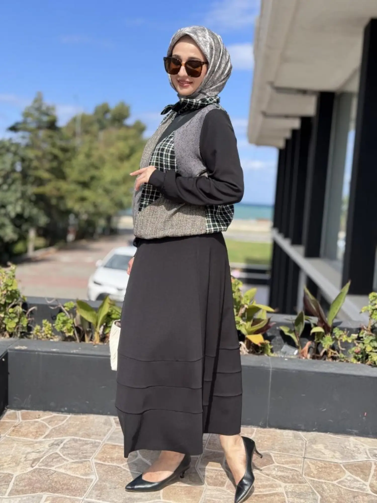 Misswhence Fermuarlı Patcwork Ceket Etek Takım 38200